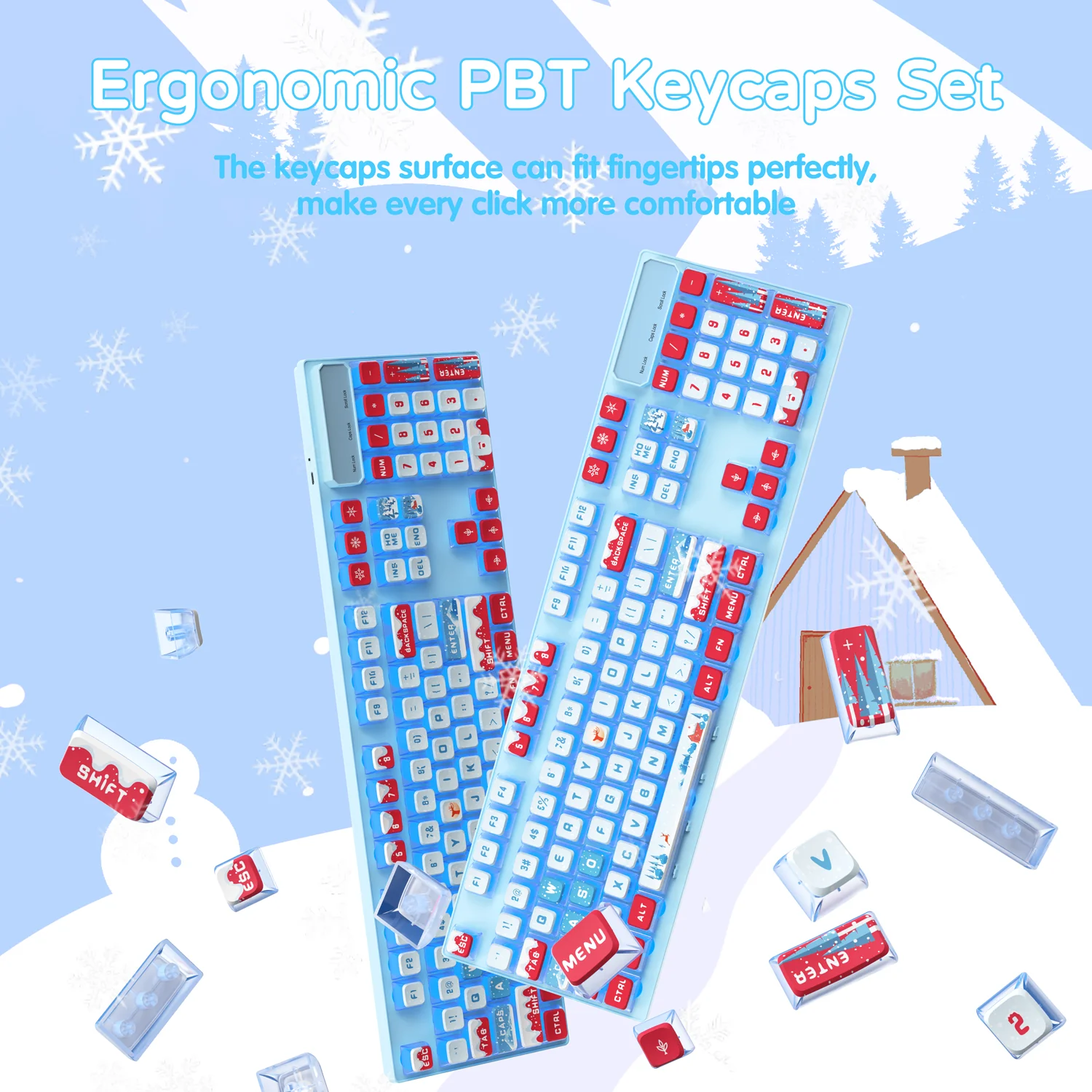 ATTACK SHARK 120 Keys PBT Dye-Sublimation Pudding Keycaps Set - Image 19