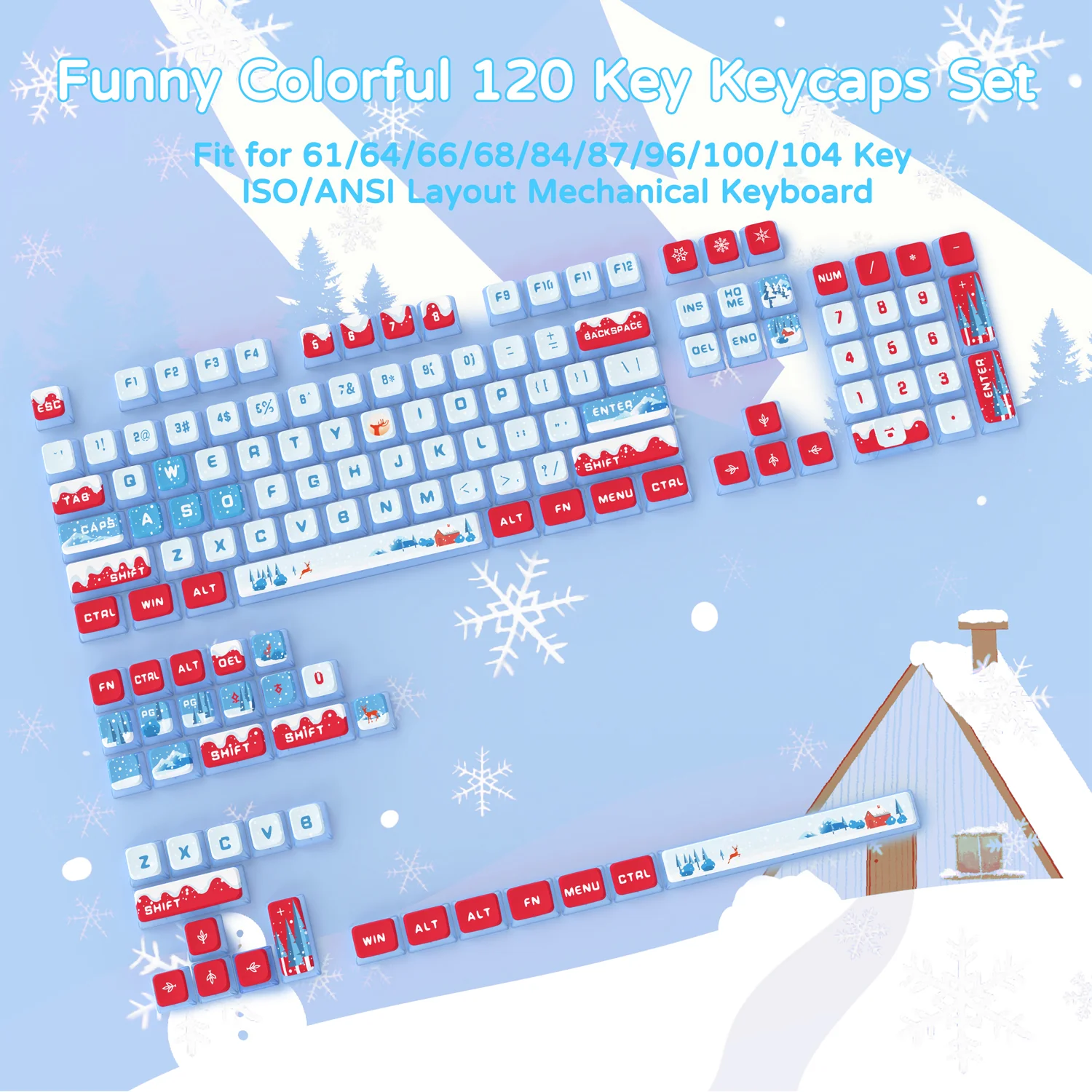 ATTACK SHARK 120 Keys PBT Dye-Sublimation Pudding Keycaps Set - Image 20