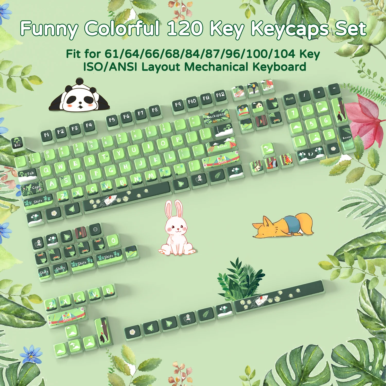 ATTACK SHARK 120 Keys PBT Dye-Sublimation Pudding Keycaps Set - Image 26