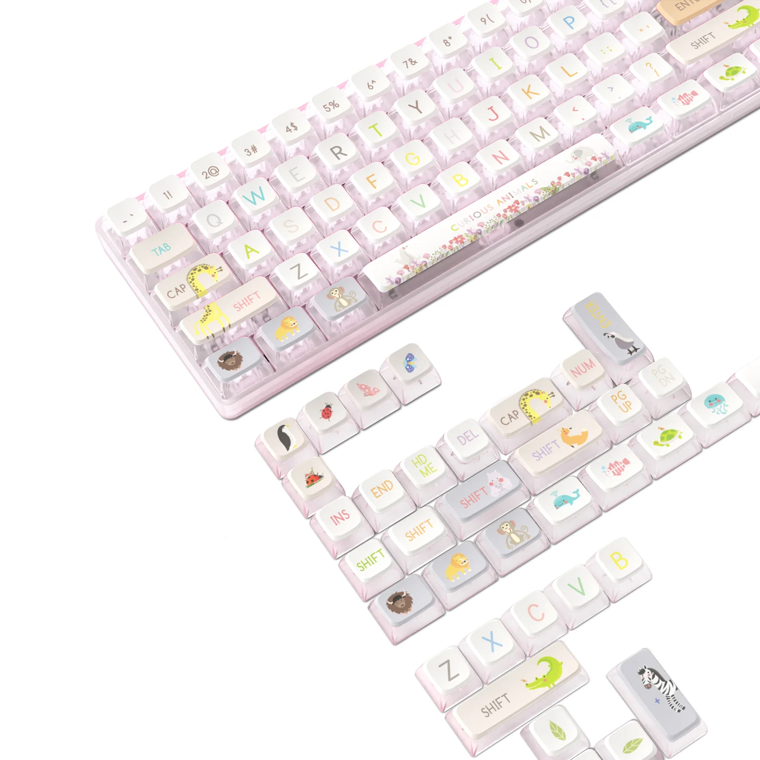 ATTACK SHARK 120 Keys PBT Dye-Sublimation Pudding Keycaps Set - Image 27