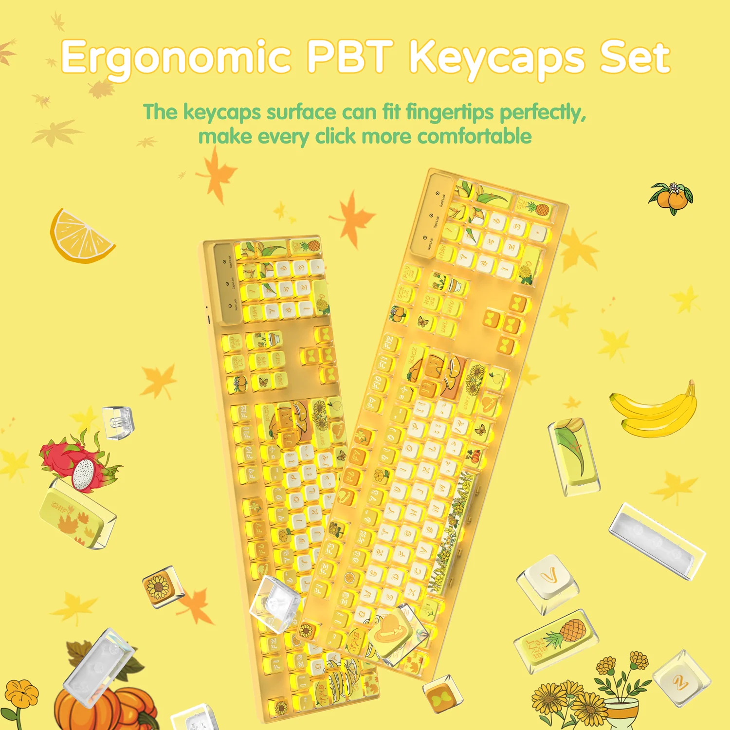 ATTACK SHARK 120 Keys PBT Dye-Sublimation Pudding Keycaps Set - Image 66