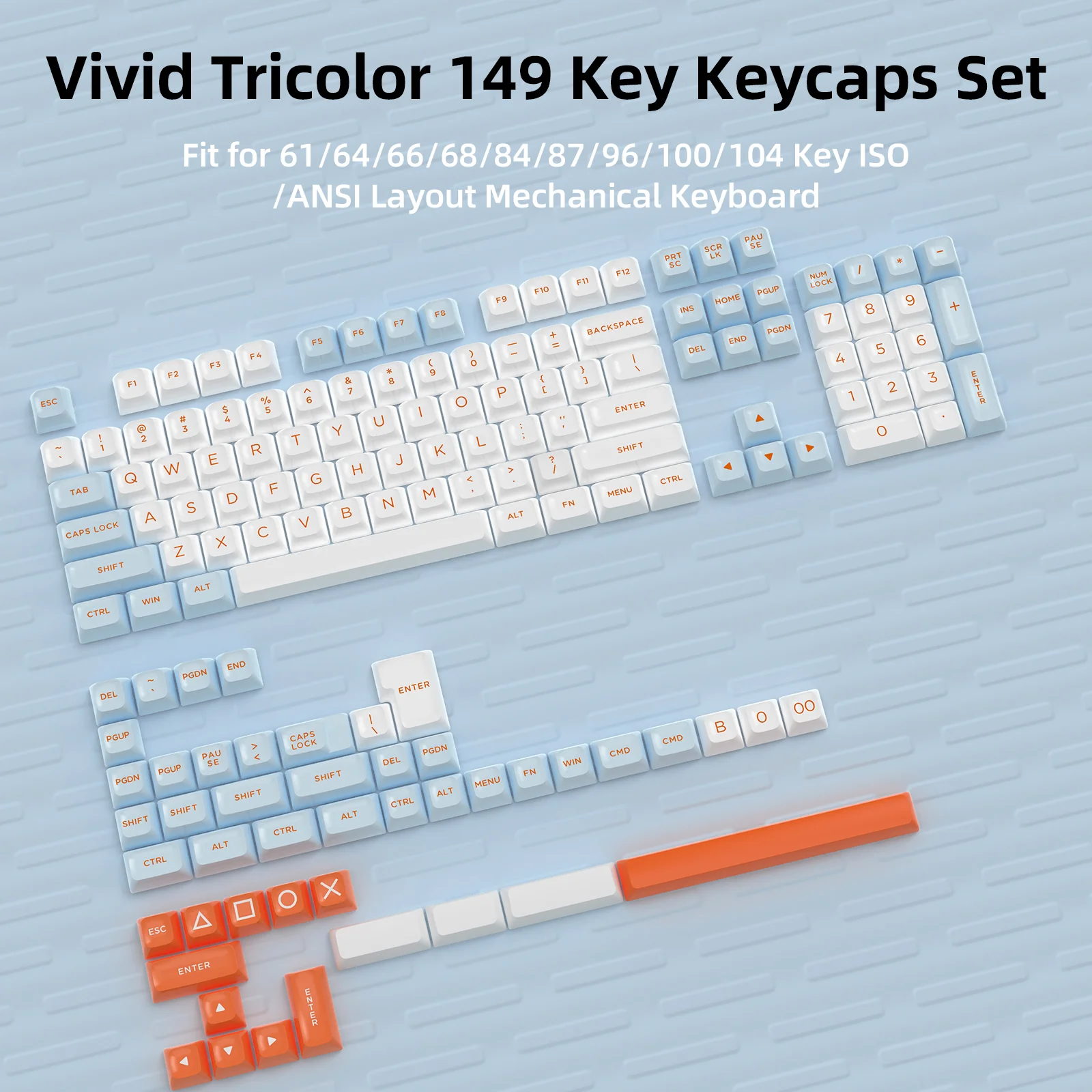 ATTACK SHARK 149 Keys PBT Keycaps Double Shot Full Keycap Set - Image 17