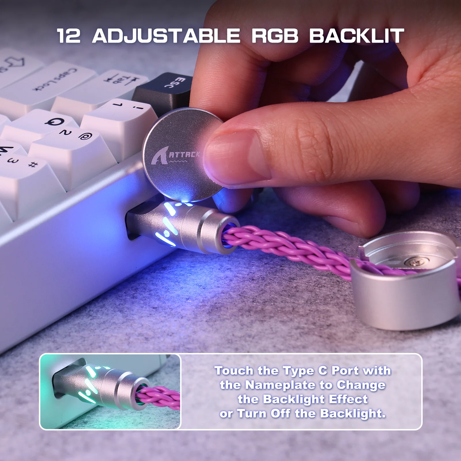 ATTACK SHARK C07 Custom Aviator Cable for 8KHz Magnetic Keyboard - Image 11