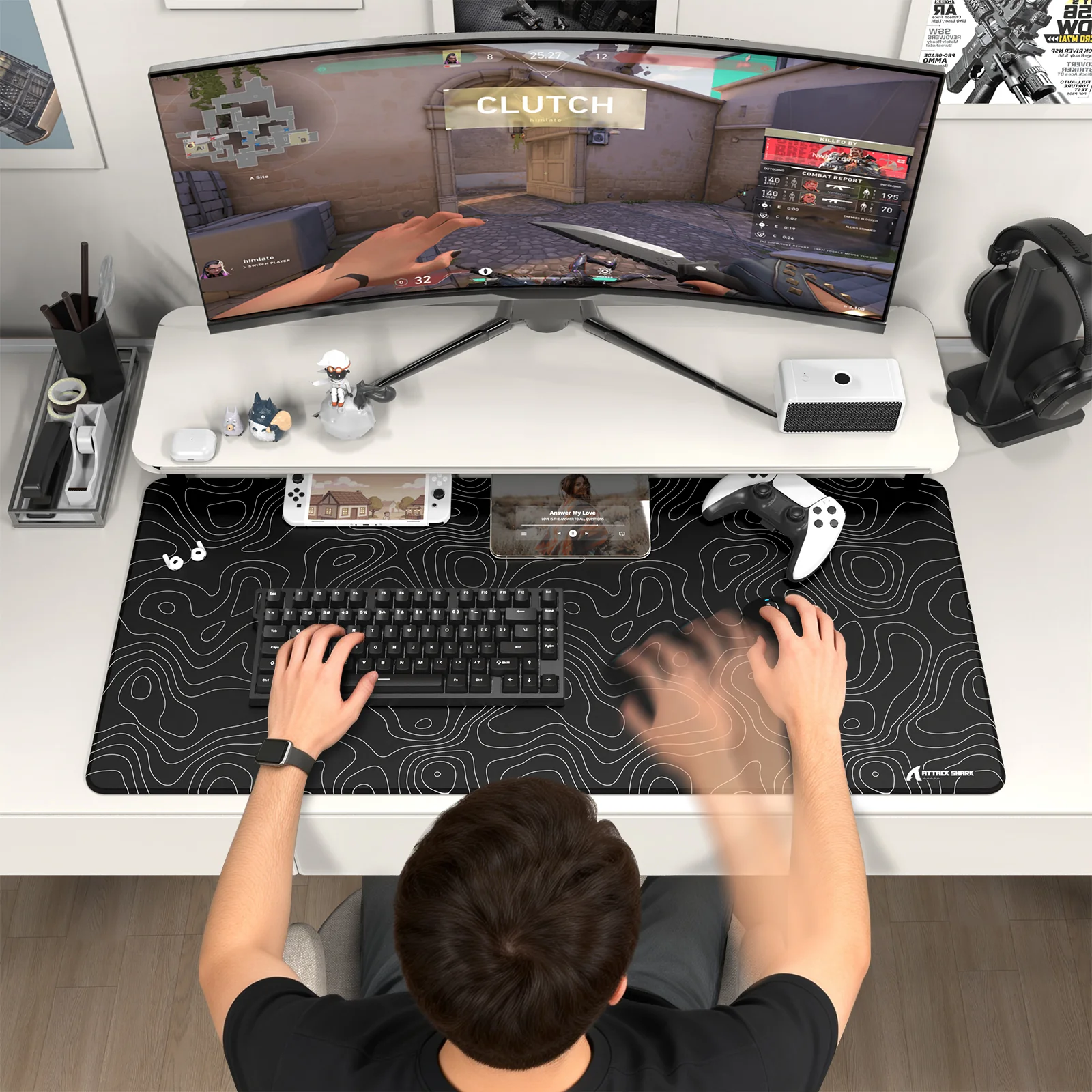 ATTACK SHARK CM02PRO eSport Gaming Mousepad (900x400x4 MM) - Image 21