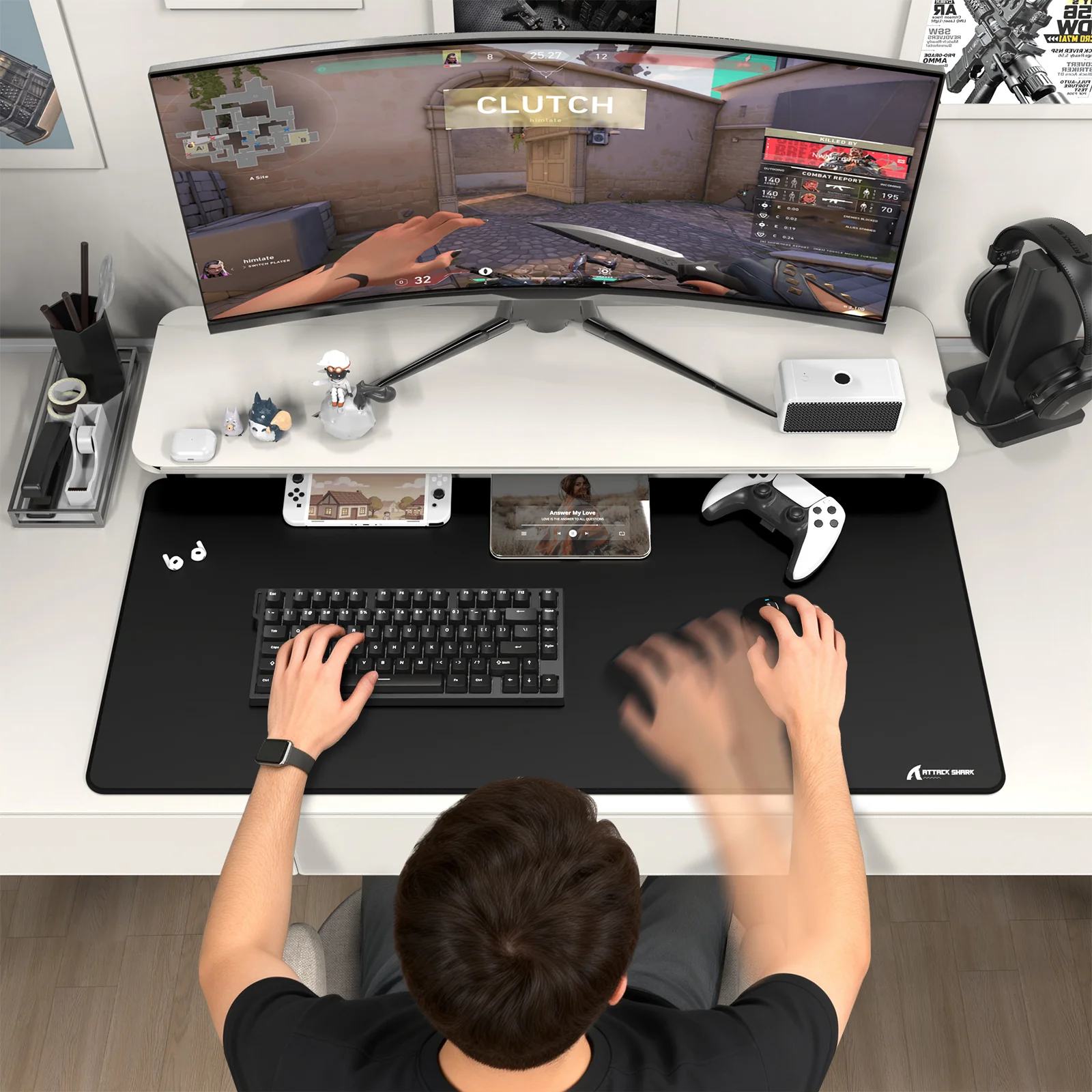 ATTACK SHARK CM02PRO eSport Gaming Mousepad (900x400x4 MM) - Image 3