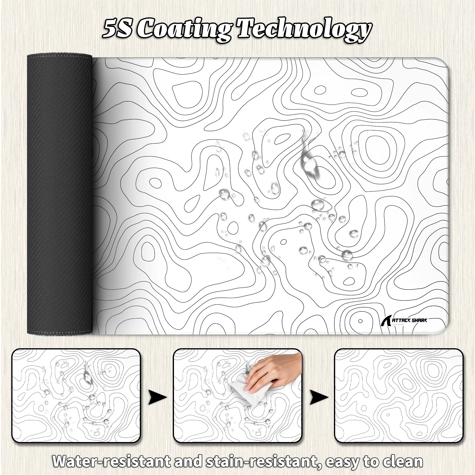 ATTACK SHARK CM02PRO eSport Gaming Mousepad (900x400x4 MM) - Image 35
