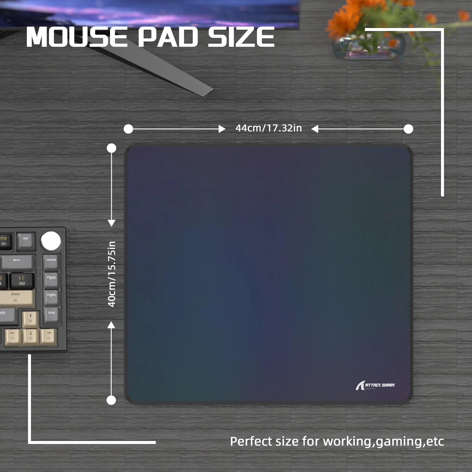 ATTACK SHARK CM03 eSport Gaming Mouse Pad (Rainbow Coated) - Image 17
