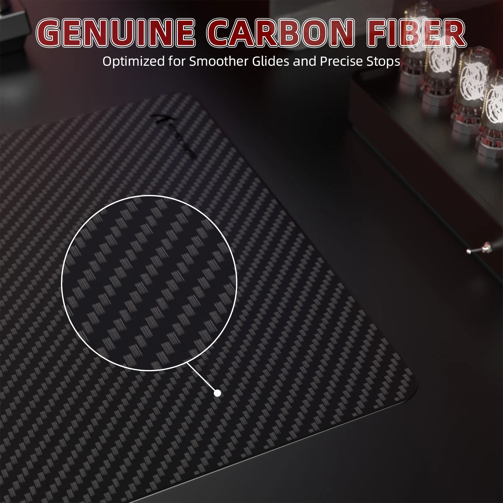 ATTACK SHARK CM04 Genuine Carbon Fiber eSport Gaming Mousepad - Image 3