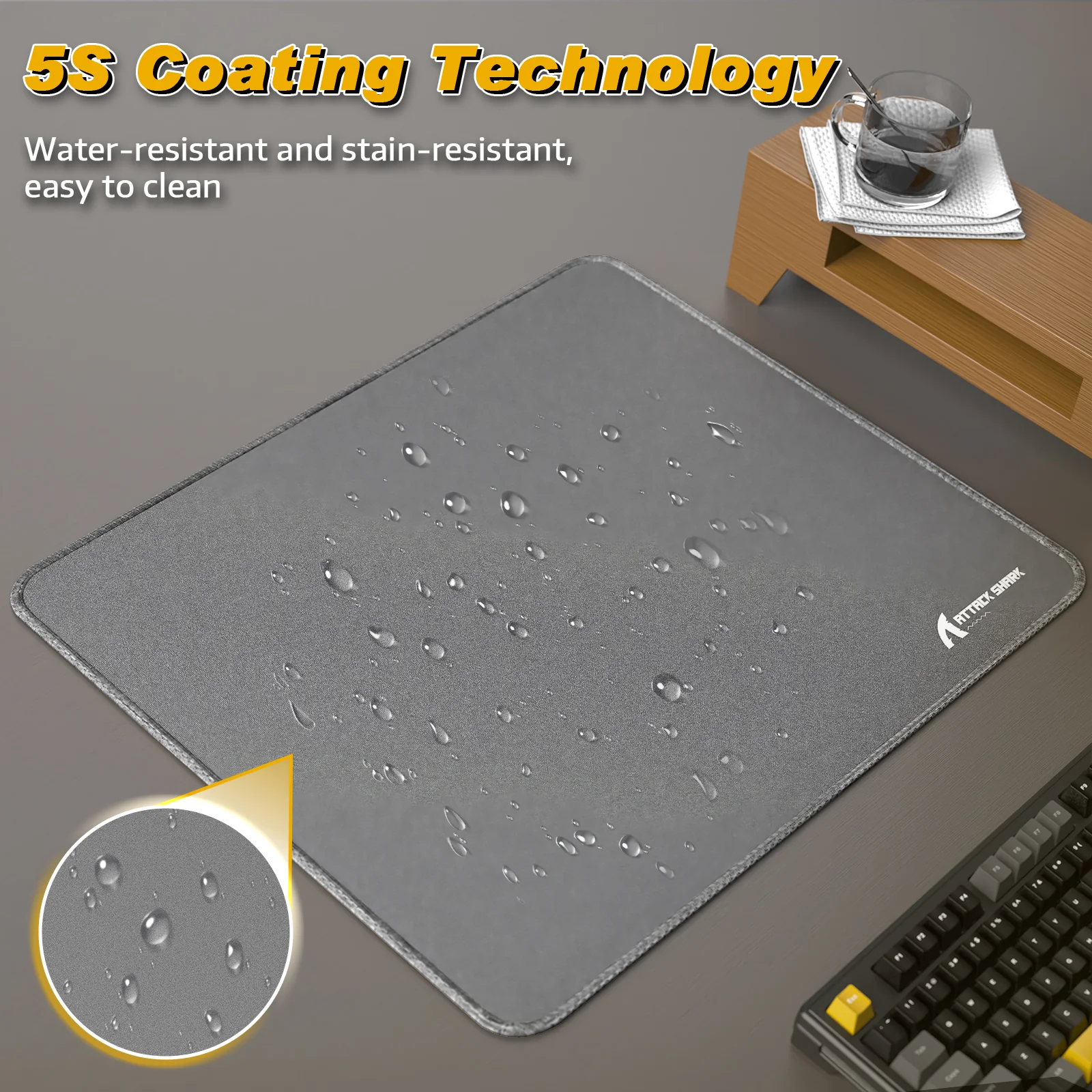 ATTACK SHARK CM02 eSport Gaming Mousepad (450x400x4 MM) - Image 31