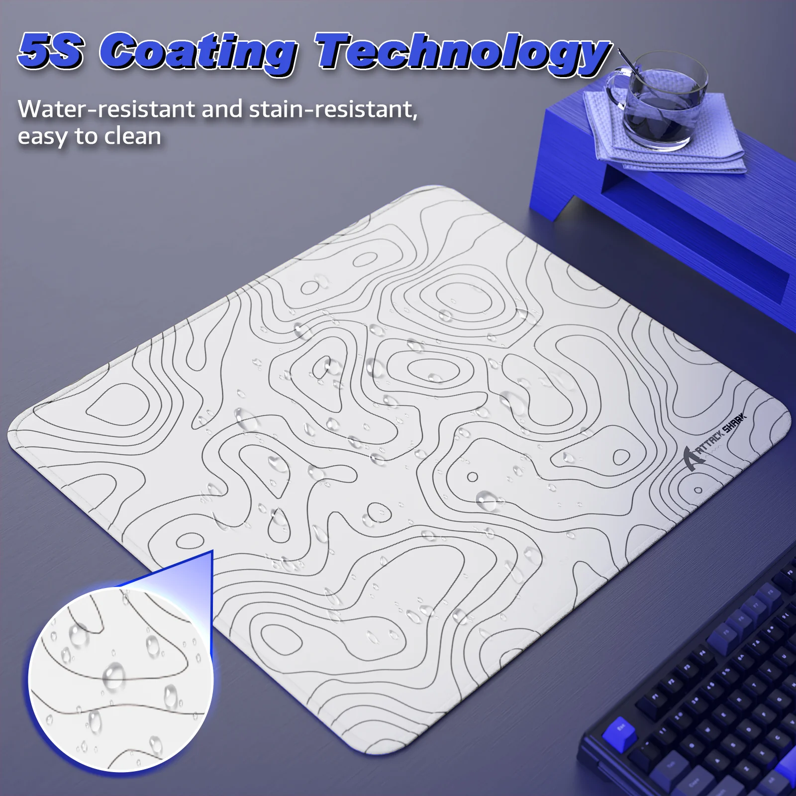 ATTACK SHARK CM02 eSport Gaming Mousepad (450x400x4 MM) - Image 40
