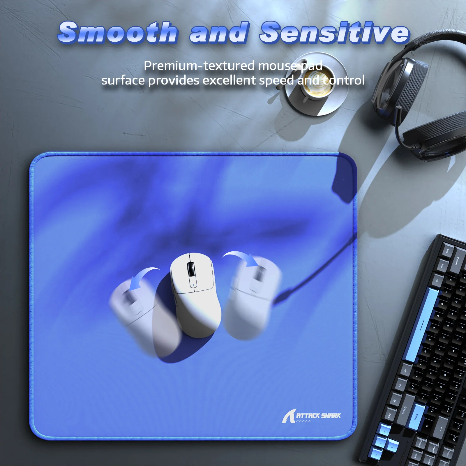 ATTACK SHARK CM02 eSport Gaming Mousepad (450x400x4 MM) - Image 57