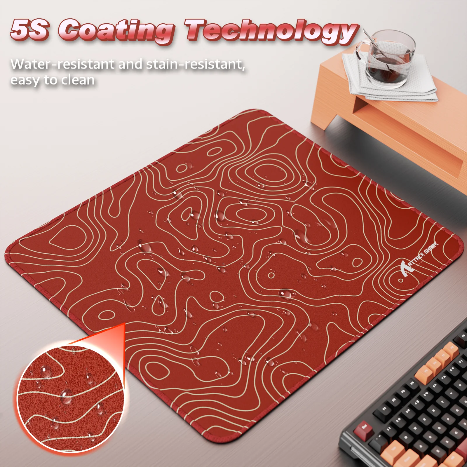 ATTACK SHARK CM02 eSport Gaming Mousepad (450x400x4 MM) - Image 95