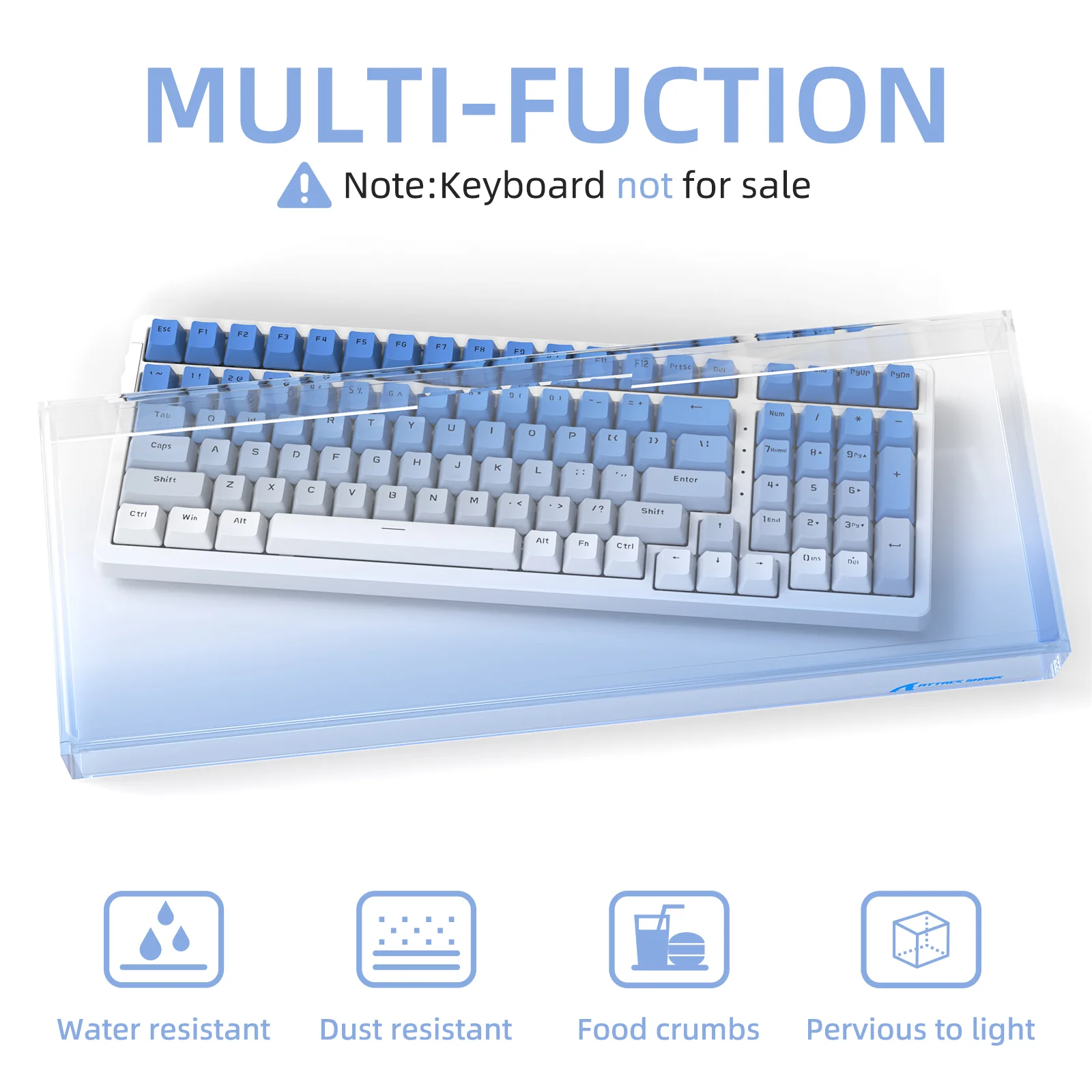ATTACK SHARK 98 Keys Keyboard Dust Cover - Image 18
