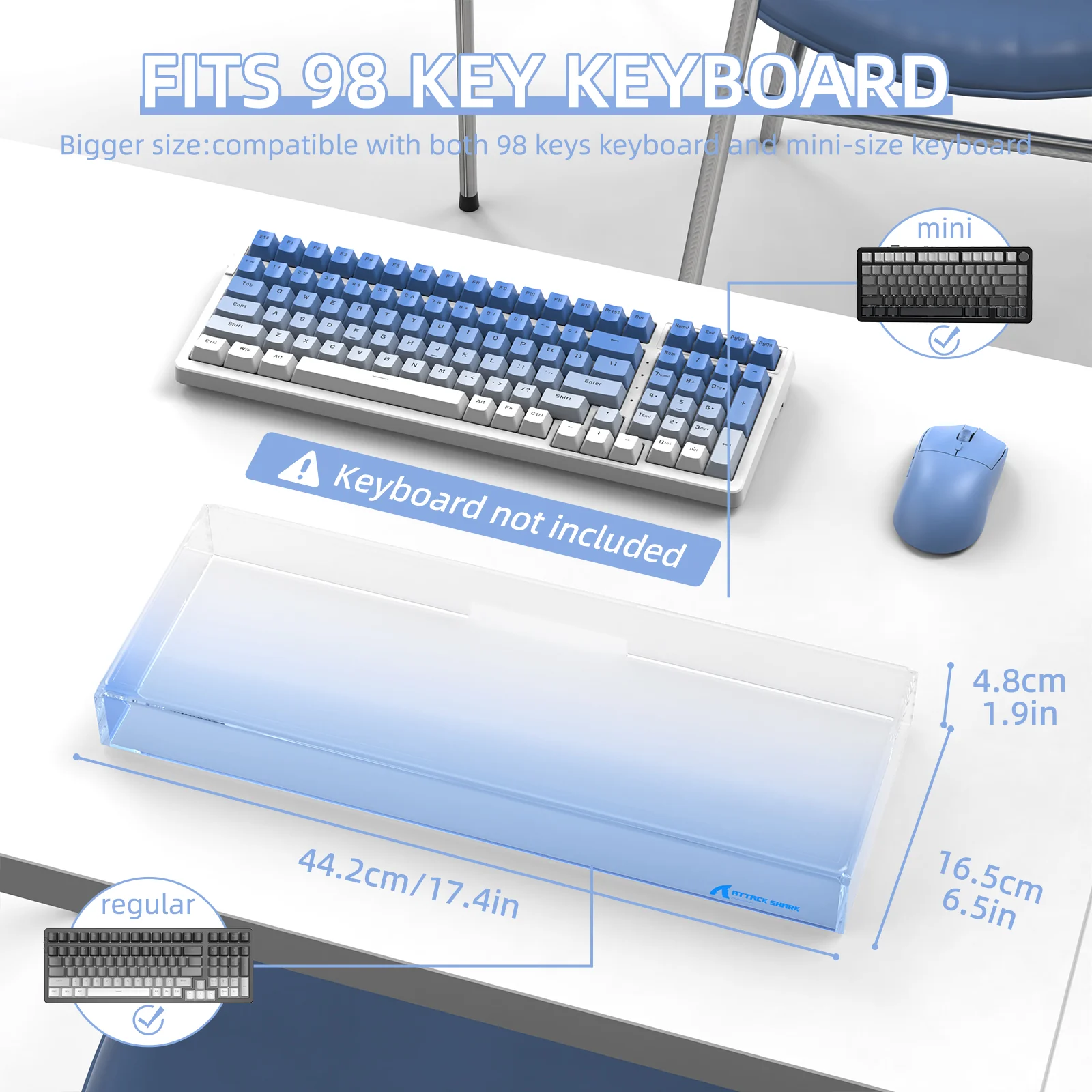 ATTACK SHARK 98 Keys Keyboard Dust Cover - Image 21