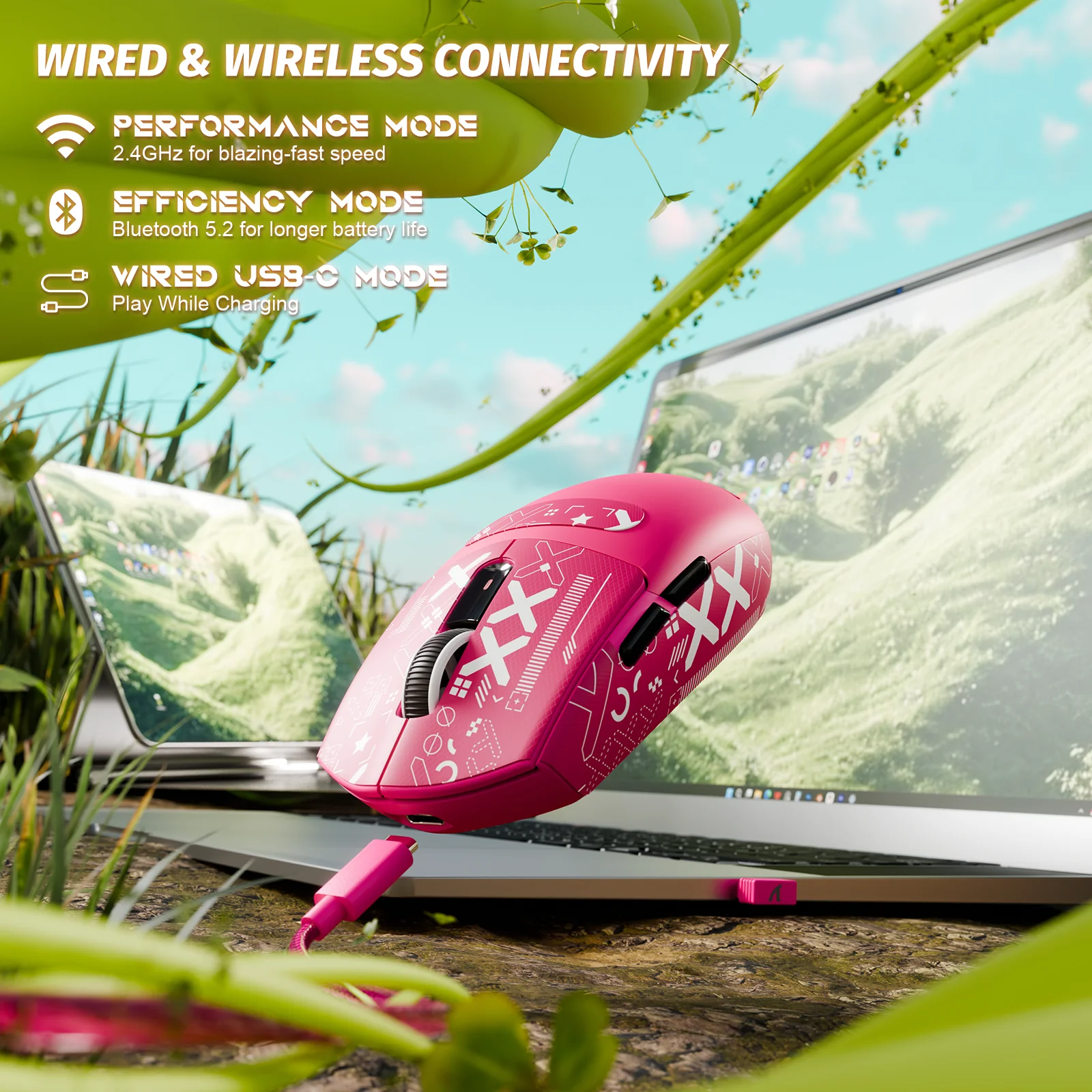 ATTACK SHARK G3 Tri-mode Wireless Gaming Mouse 25000 DPI Ultra Lightweight - Image 51