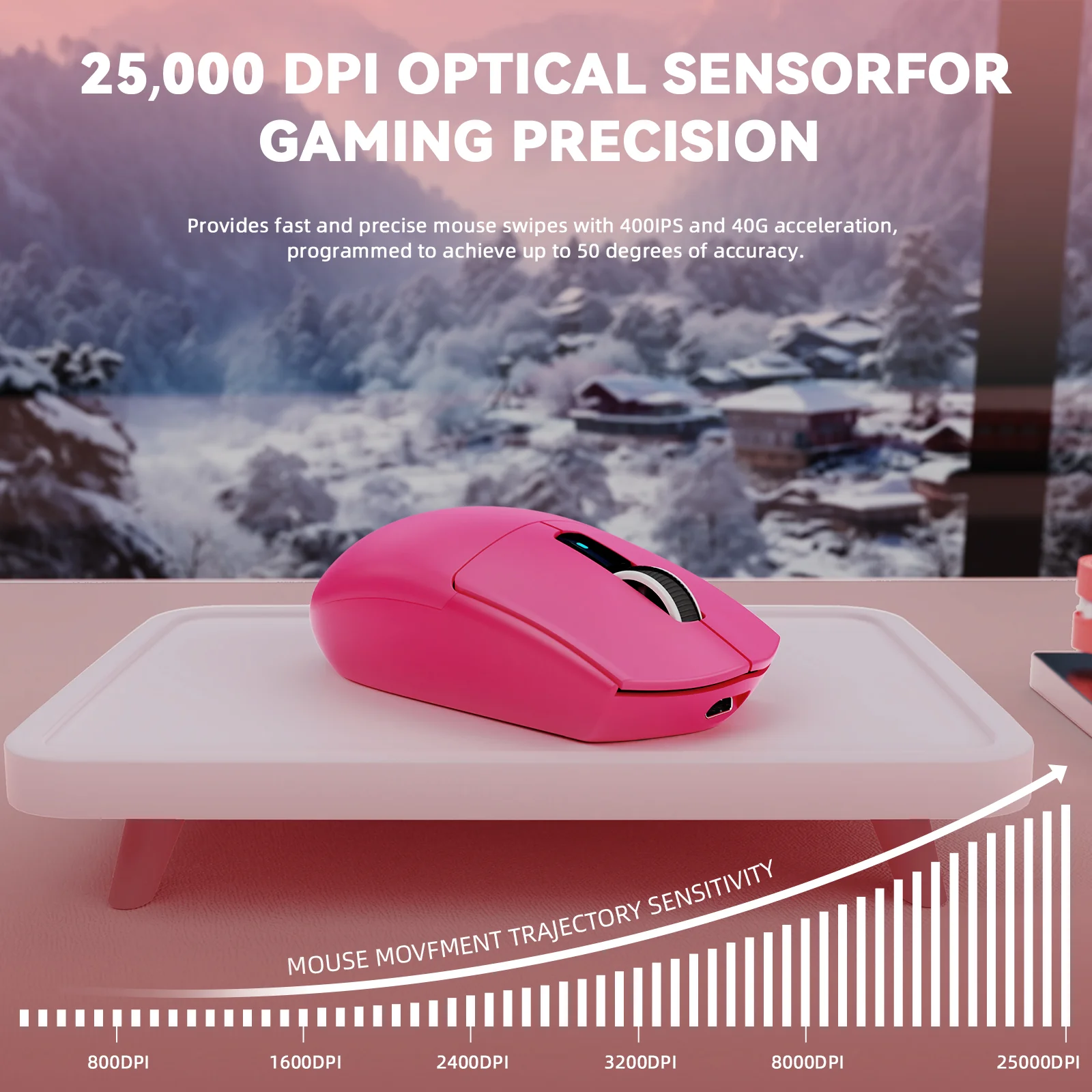 ATTACK SHARK G3PRO Tri-mode Wireless Gaming Mouse with Charge Dock 25000 DPI Ultra Lightweight - Image 23