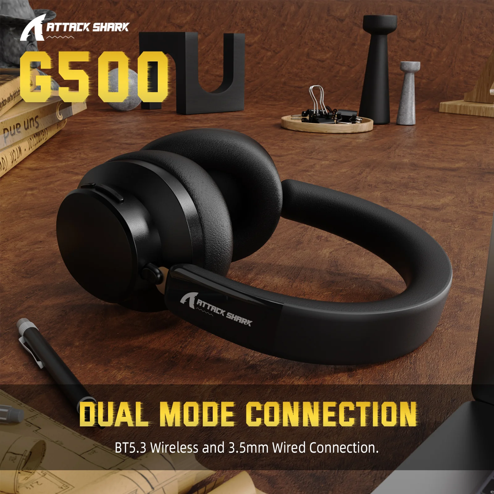 ATTACK SHARK G500 Ultra-Light Dual-Mode Gaming Headset - Image 3