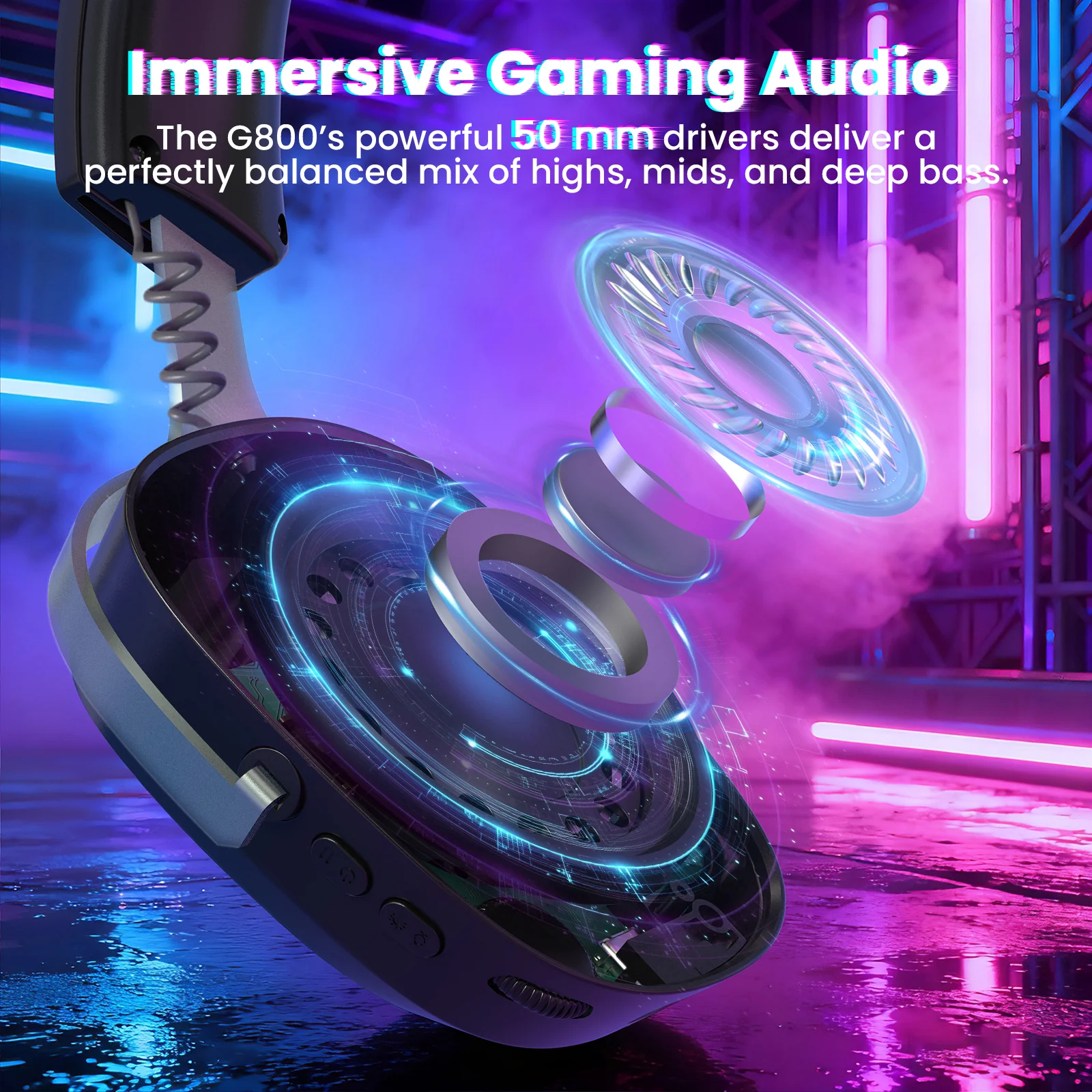 ATTACK SHARK G800 Wireless Gaming Headset - Image 9
