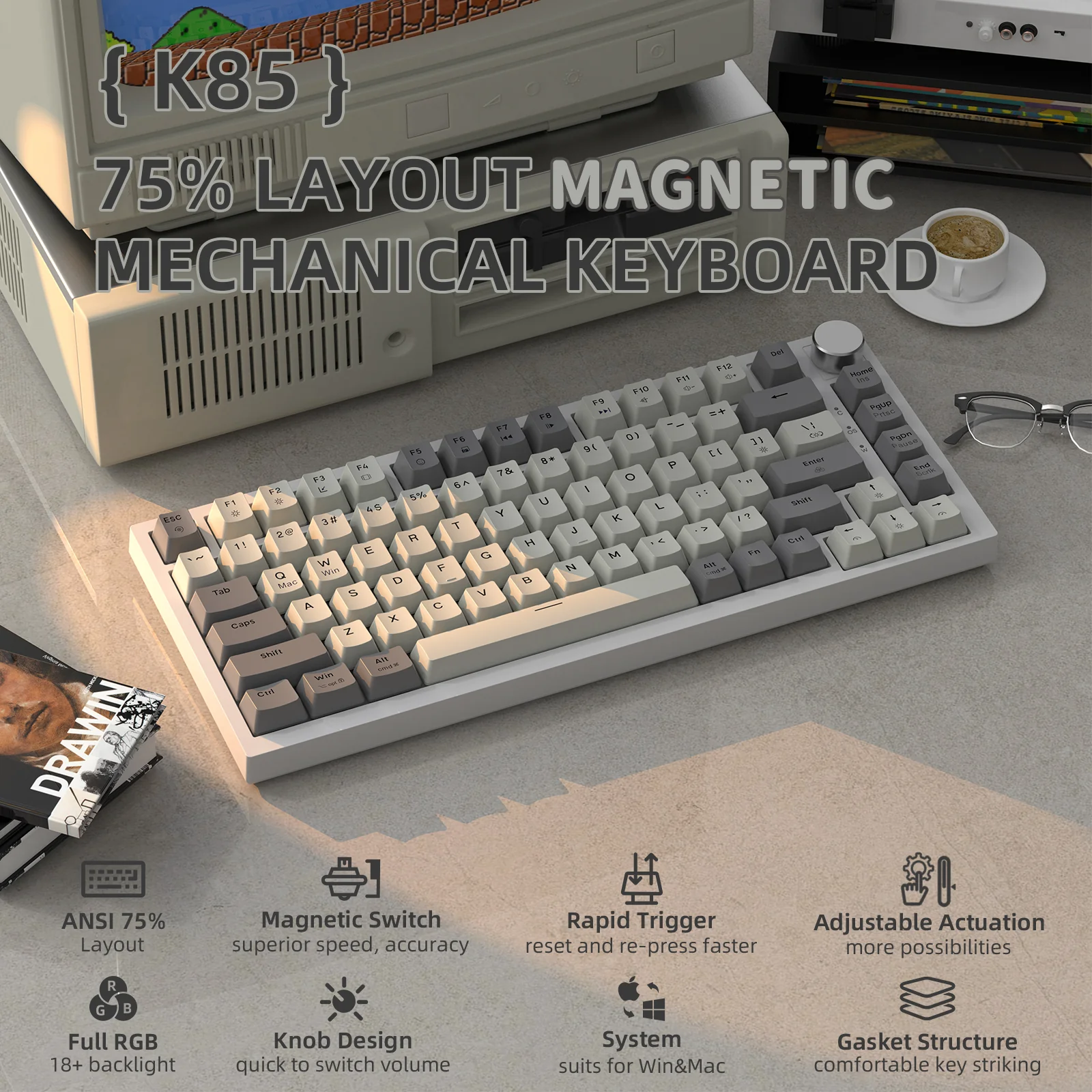 ATTACK SHARK K85 Rapid Trigger Keyboard Magnetic Switch - Image 10