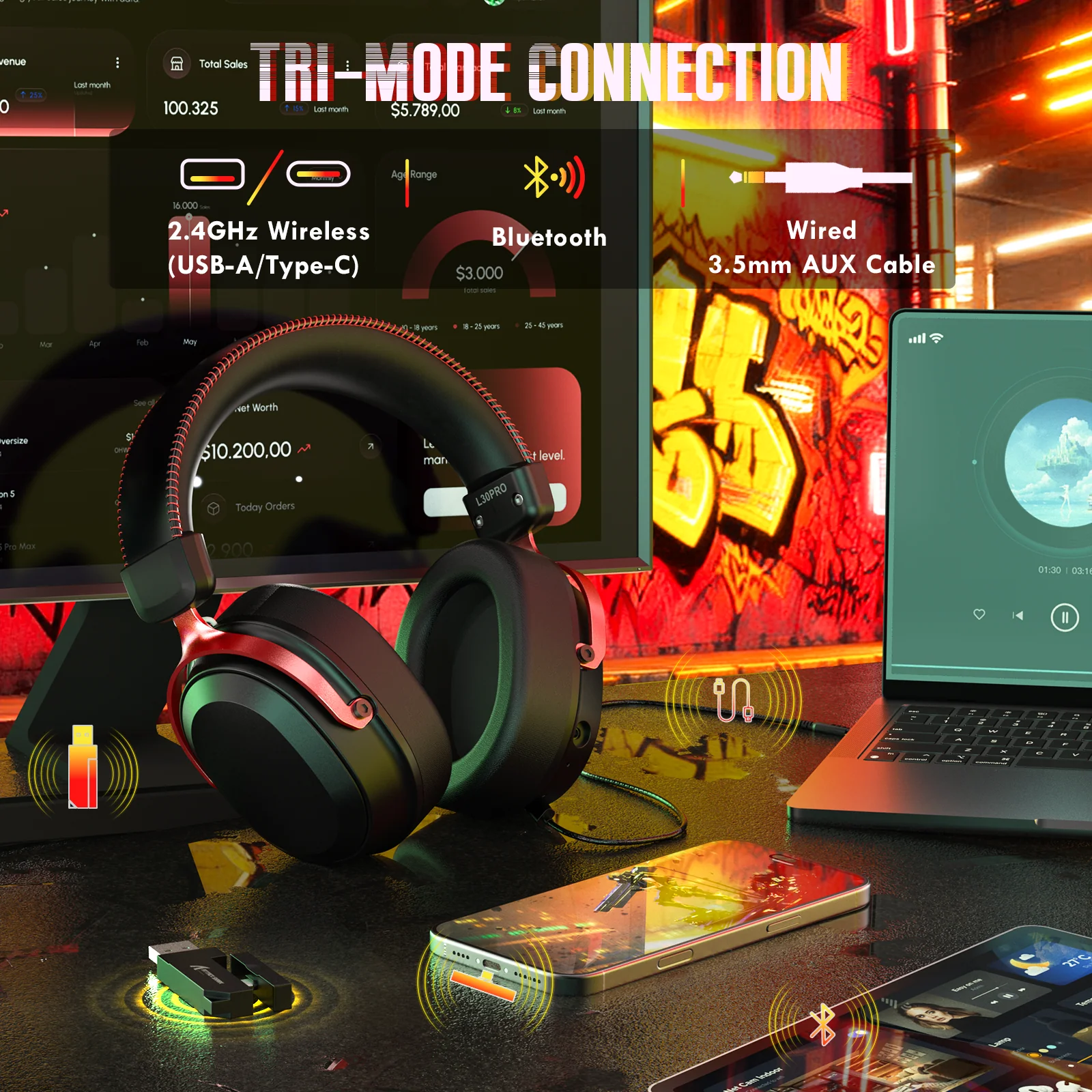 ATTACK SHARK L30PRO Wireless Gaming Headset - Image 20