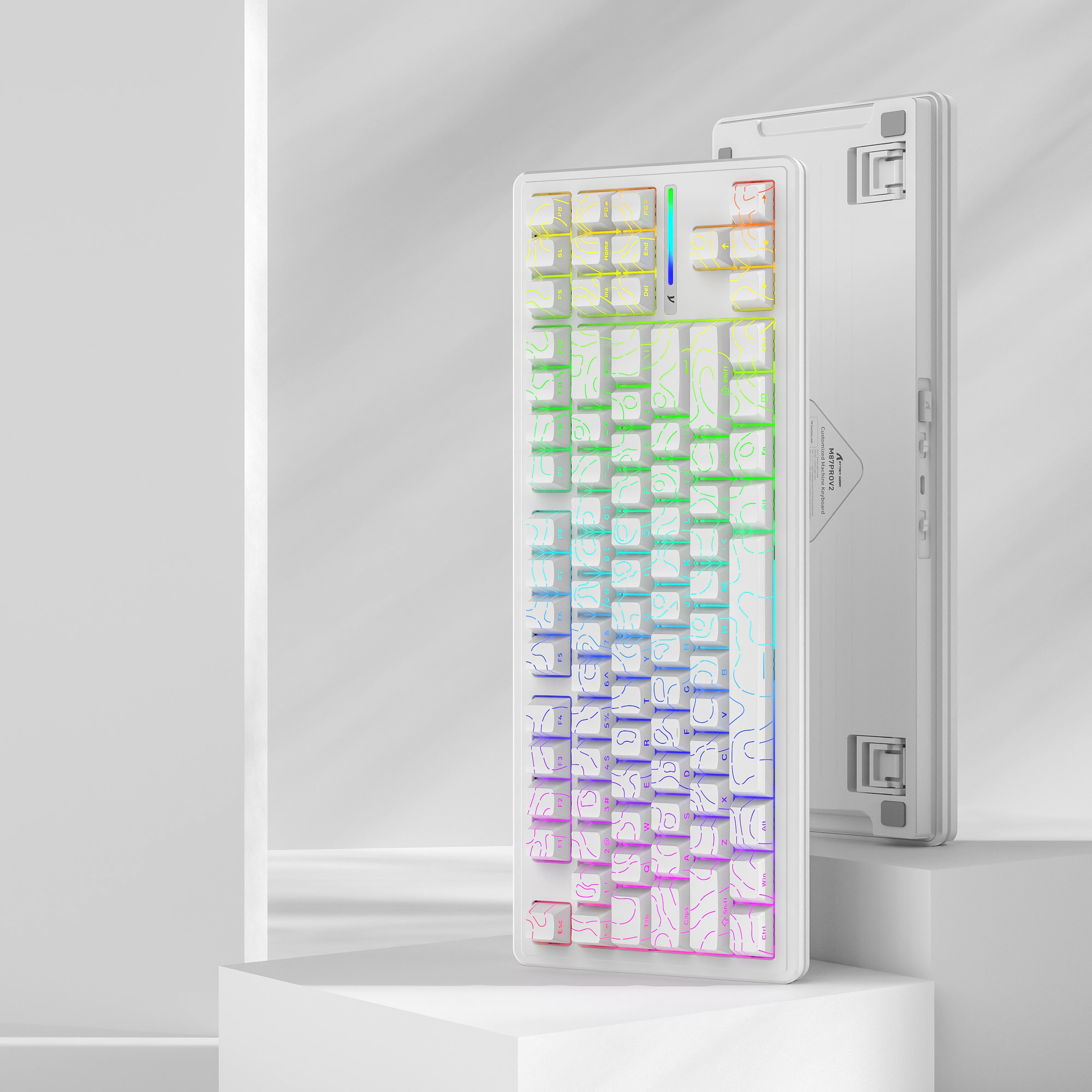 ATTACK SHARK M87PRO Wireless Mechanical Keyboard with Side Printed PBT Keycaps - Image 30