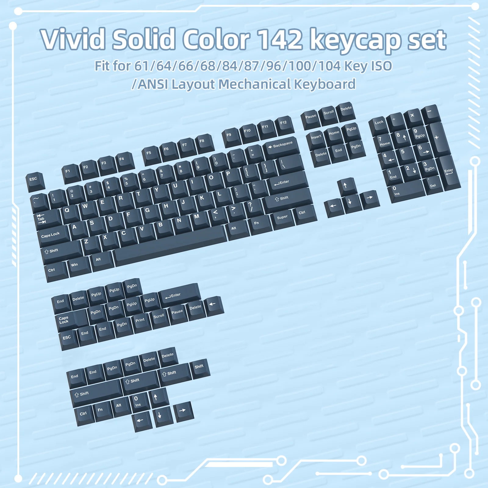 ATTACK SHARK PBT Keycaps Full Keycap Set - Image 14