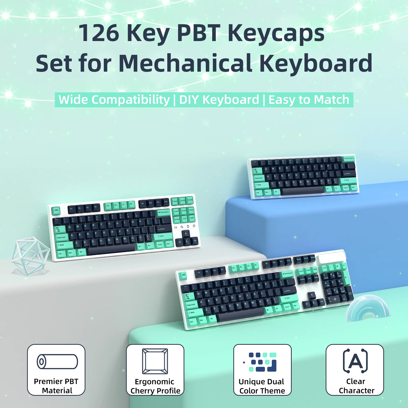 ATTACK SHARK PBT Keycaps Full Keycap Set - Image 23