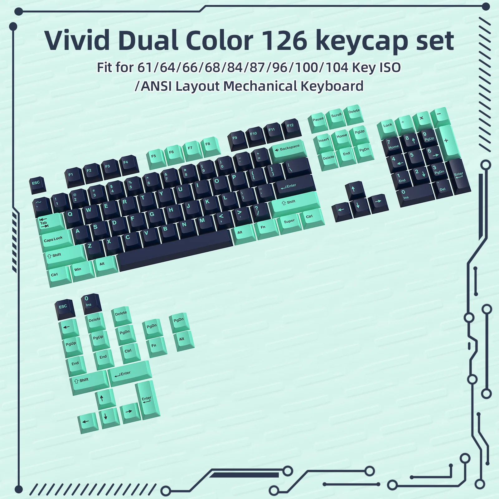 ATTACK SHARK PBT Keycaps Full Keycap Set - Image 28