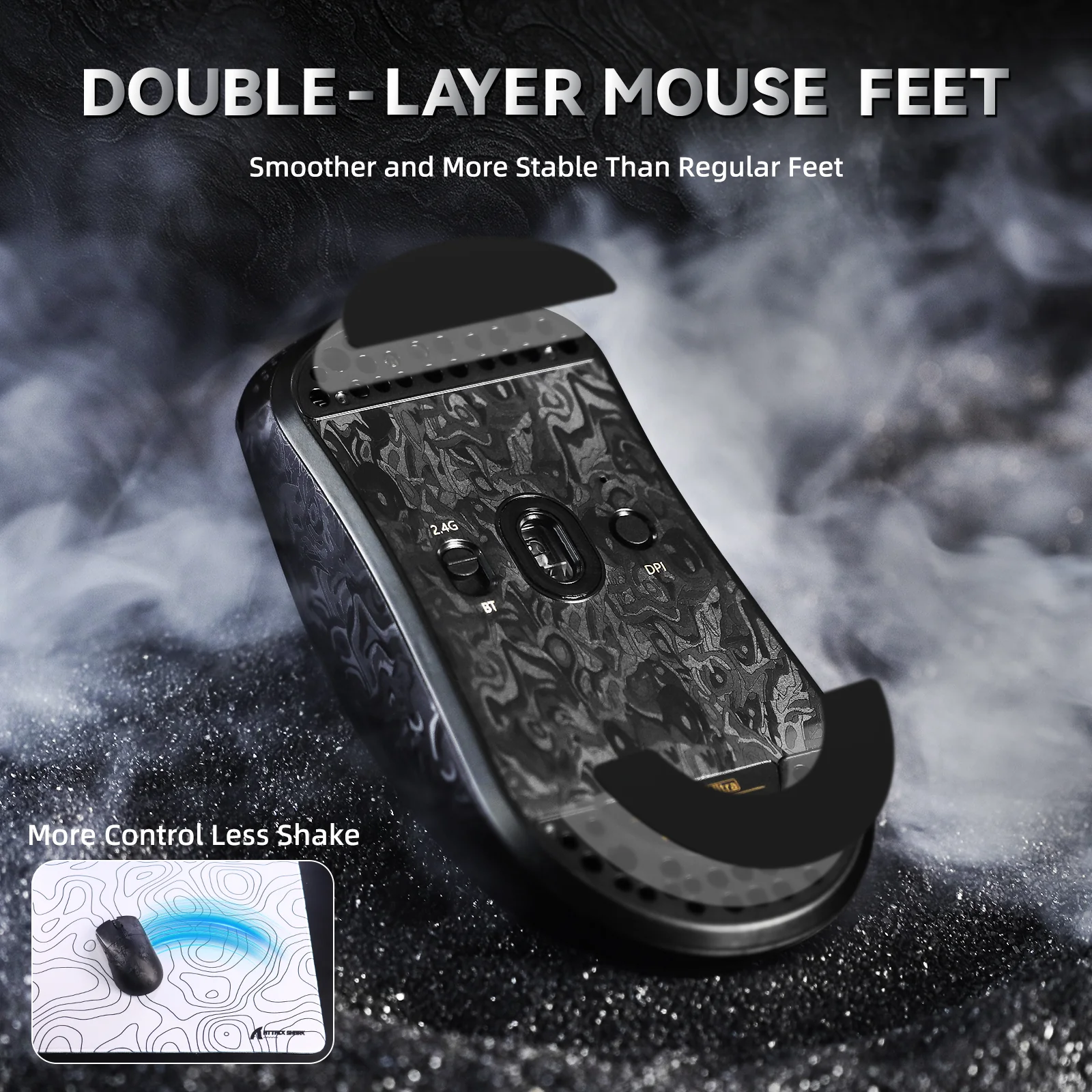 ATTACK SHARK R11 ULTRA Carbon Fiber Wireless 8K PAW3950MAX Gaming Mouse - Image 8