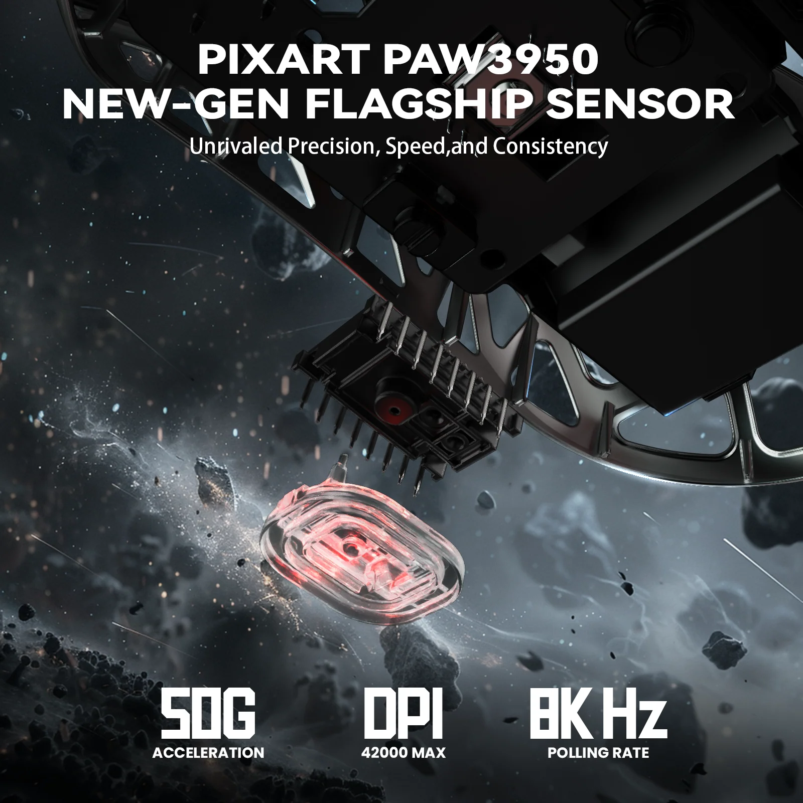 ATTACK SHARK R2 Magnesium Alloy PAW3950 Gaming Mouse 8K (Not Include the Charging Dock) - Image 30