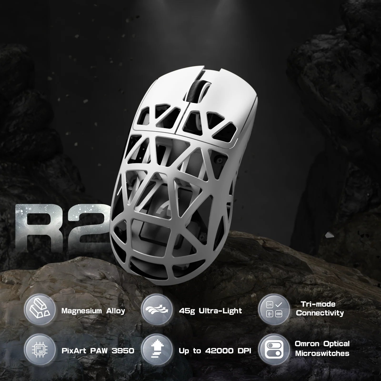 ATTACK SHARK R2 Magnesium Alloy PAW3950 Gaming Mouse 8K (Not Include the Charging Dock) - Image 37