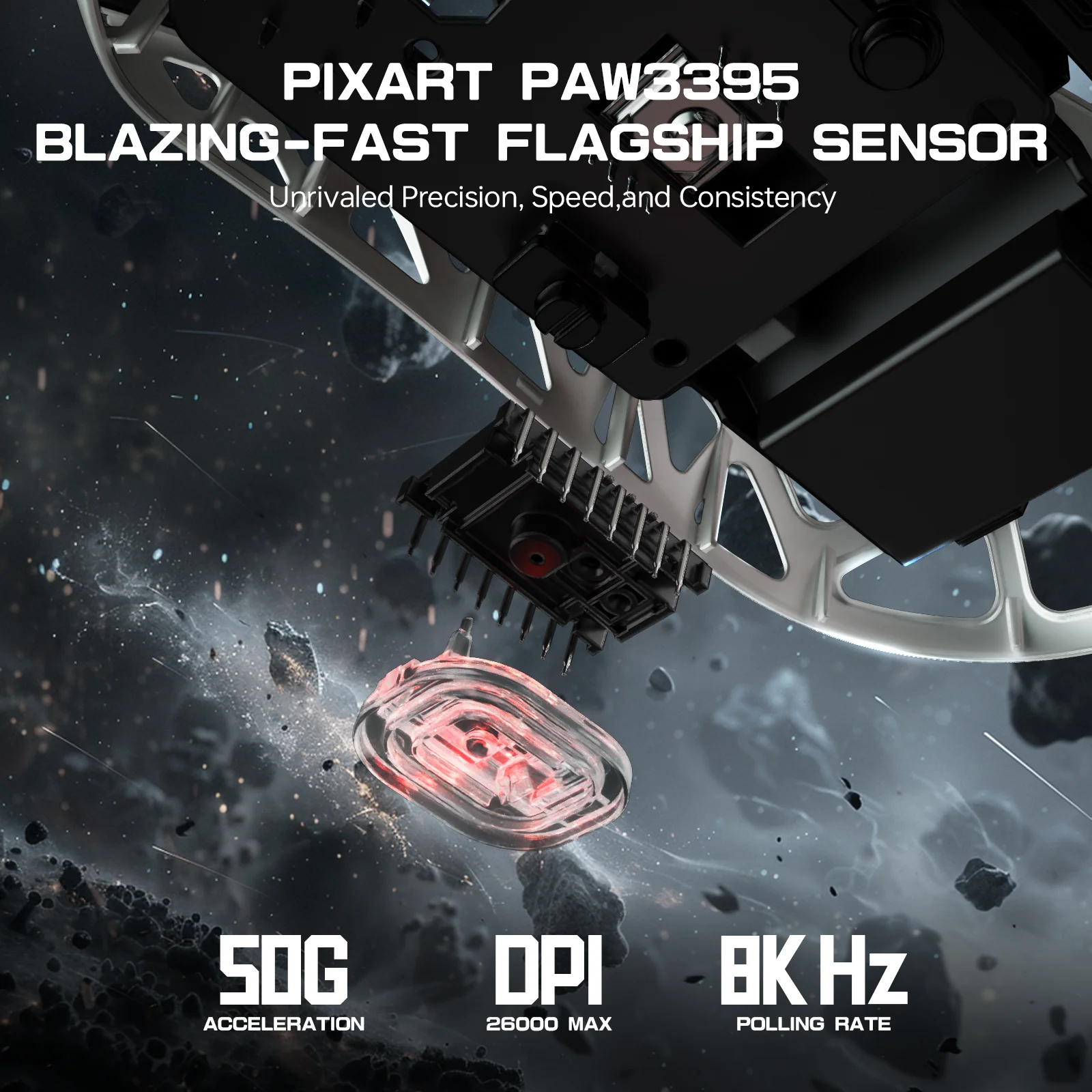ATTACK SHARK R3 Magnesium Alloy Gaming Mouse 8K with C06 Coiled Cable - Image 14