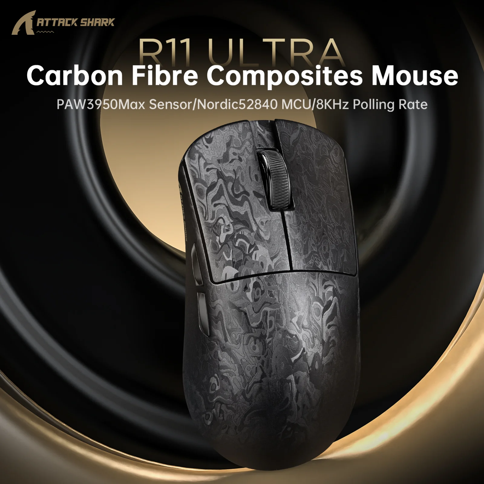 ATTACK SHARK R68 HE & R11 ULTRA Carbon Fiber Gaming Bundle With C01 ULTRA Coiled Cable - Image 17