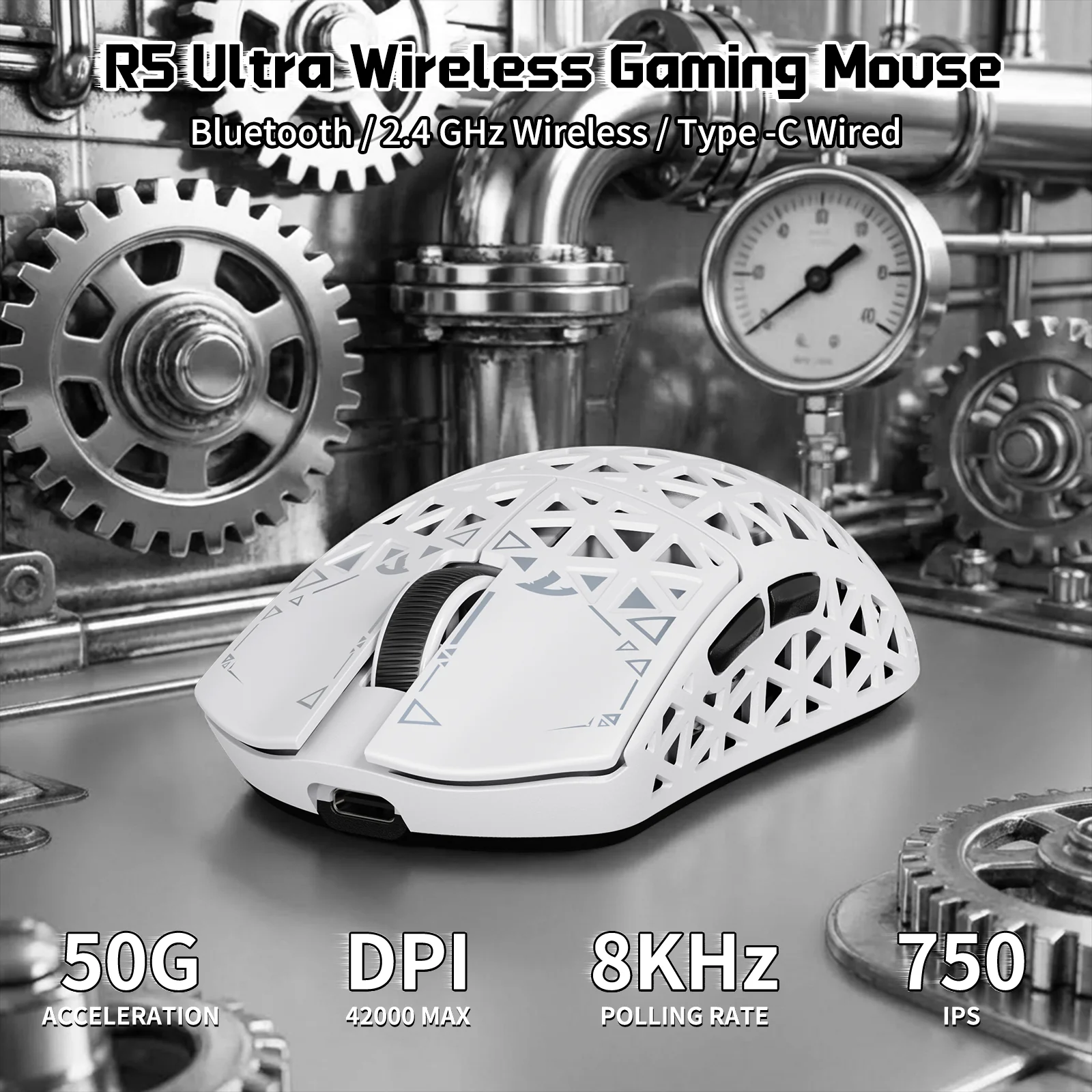 ATTACK SHARK R68 HE & R5 ULTRA Carbon Fiber Gaming Bundle With C01 ULTRA Coiled Cable - Image 15