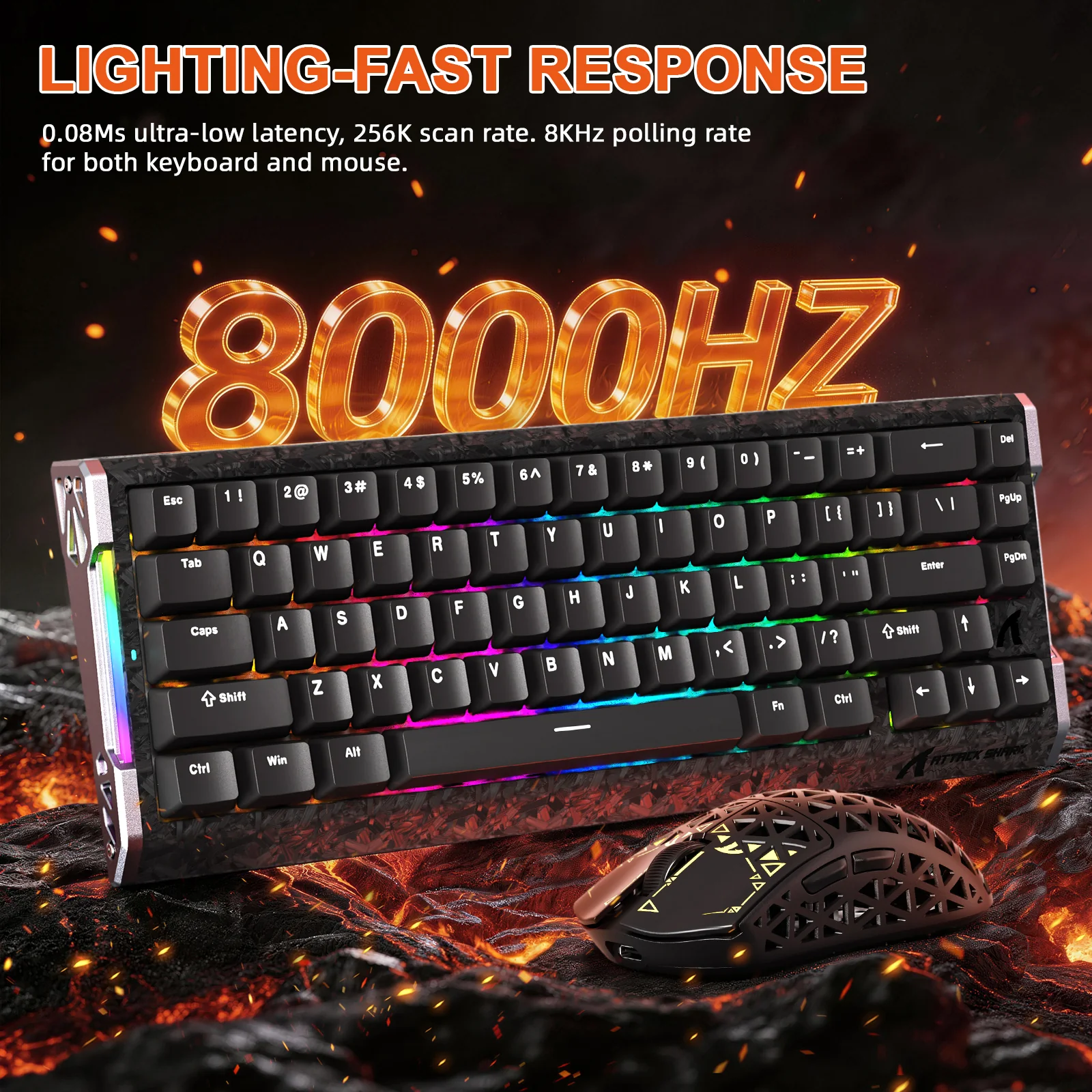 ATTACK SHARK R68 HE & R5 ULTRA Carbon Fiber Gaming Bundle - Image 21