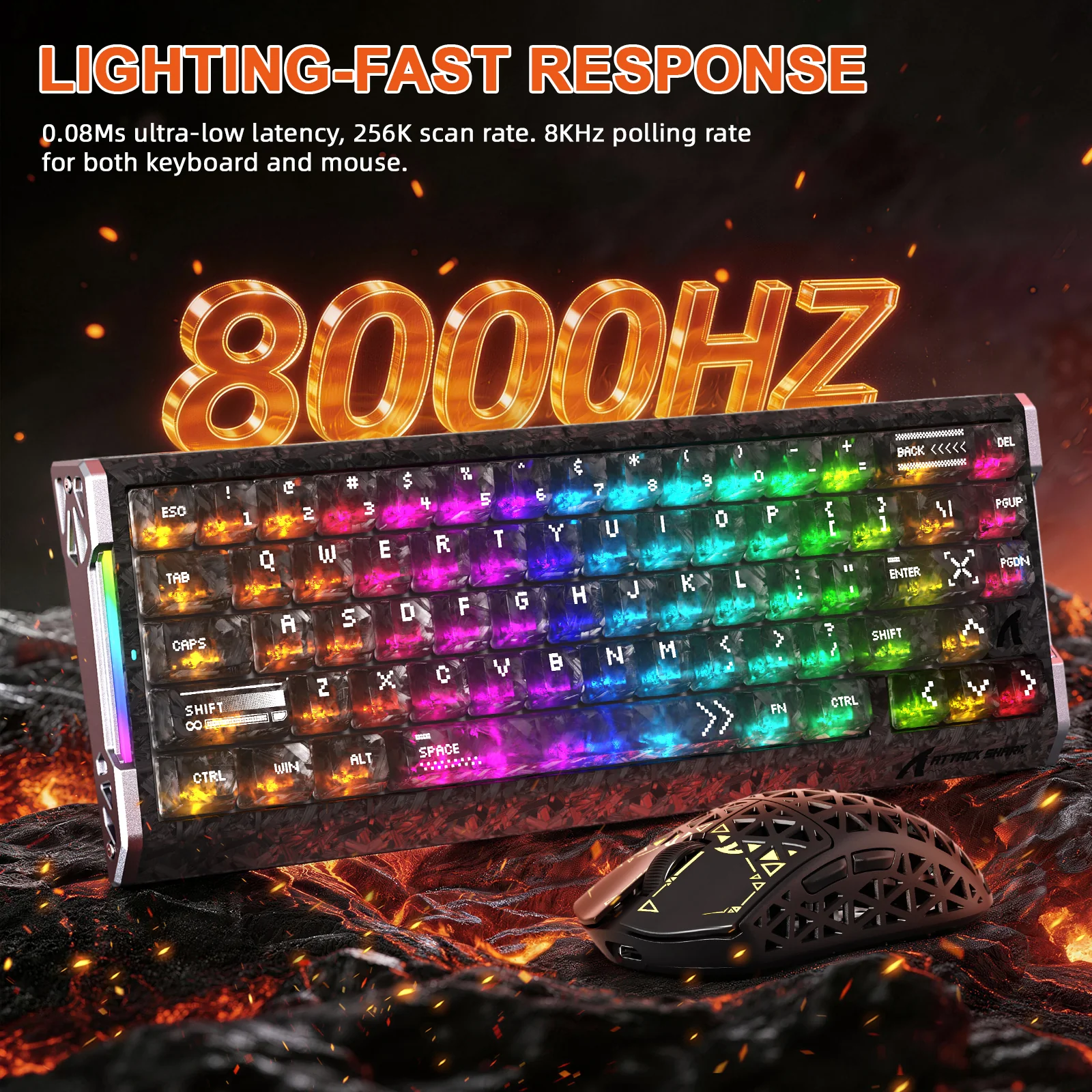 ATTACK SHARK R68 HE & R5 ULTRA Carbon Fiber Gaming Bundle - Image 3