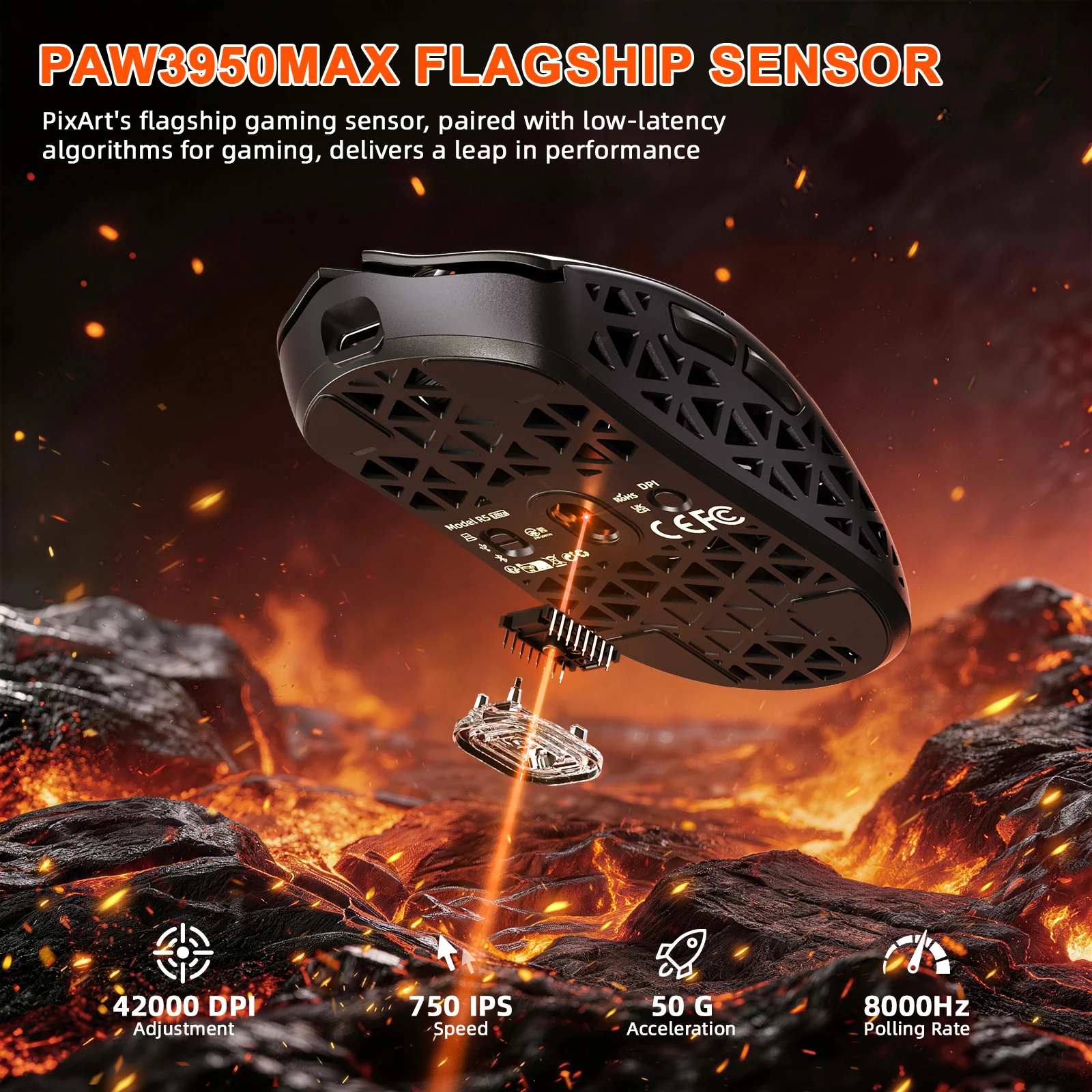 ATTACK SHARK R68 HE & R5 ULTRA Carbon Fiber Gaming Bundle - Image 6