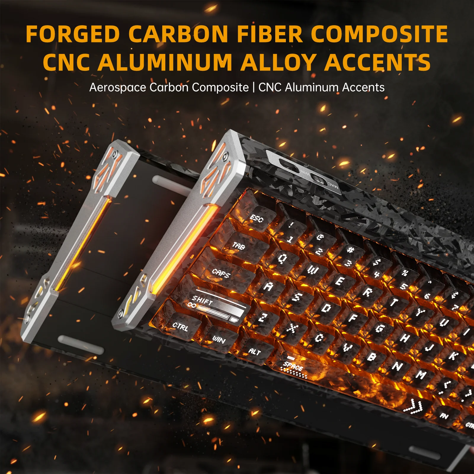 ATTACK SHARK R68 HE Carbon Fiber Rapid Trigger Keyboard Magnetic Switch - Image 3