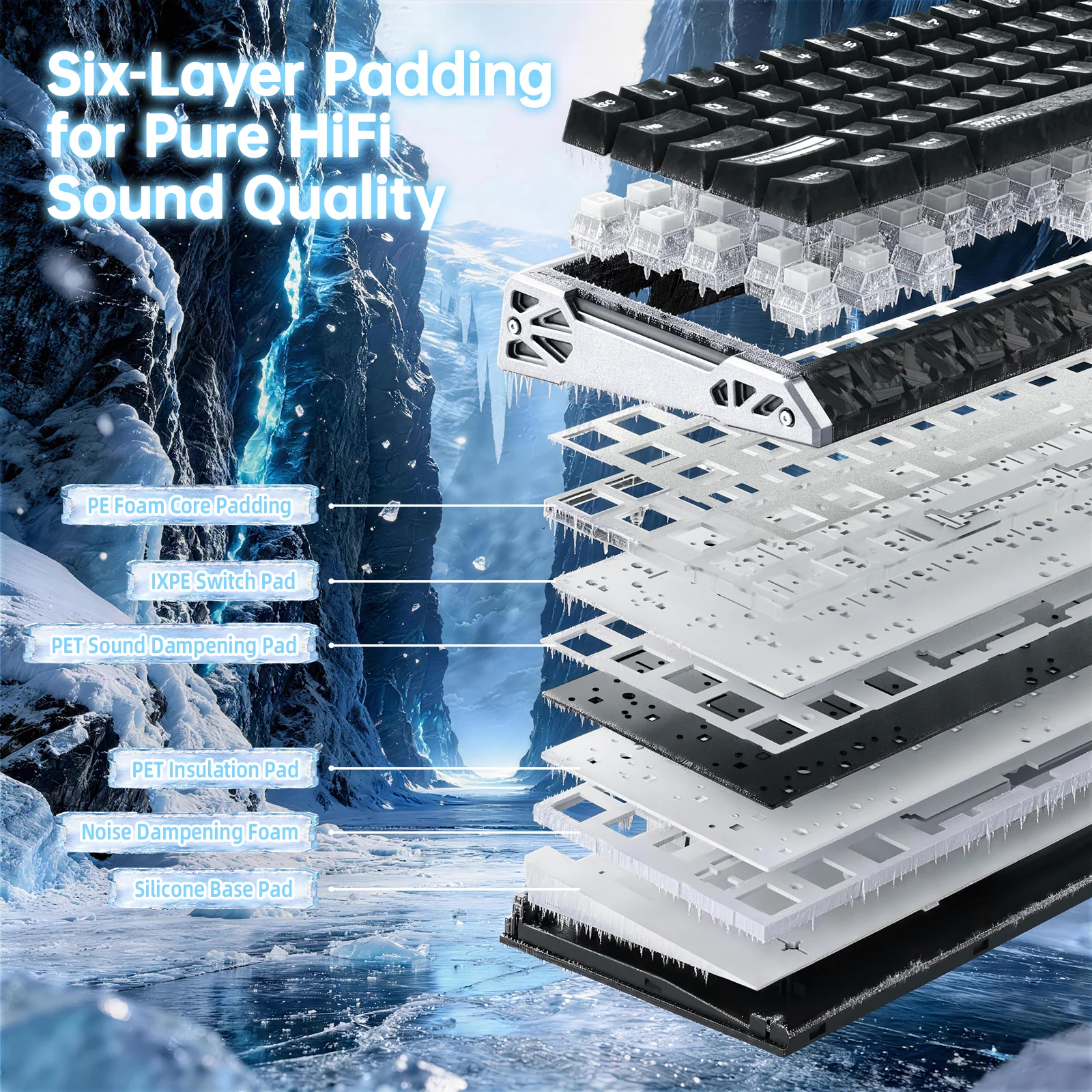 ATTACK SHARK R68 HE Carbon Fiber Wired Rapid Trigger Magnetic Switch Keyboard With C01 Ultra RGB Coiled Cable - Image 11