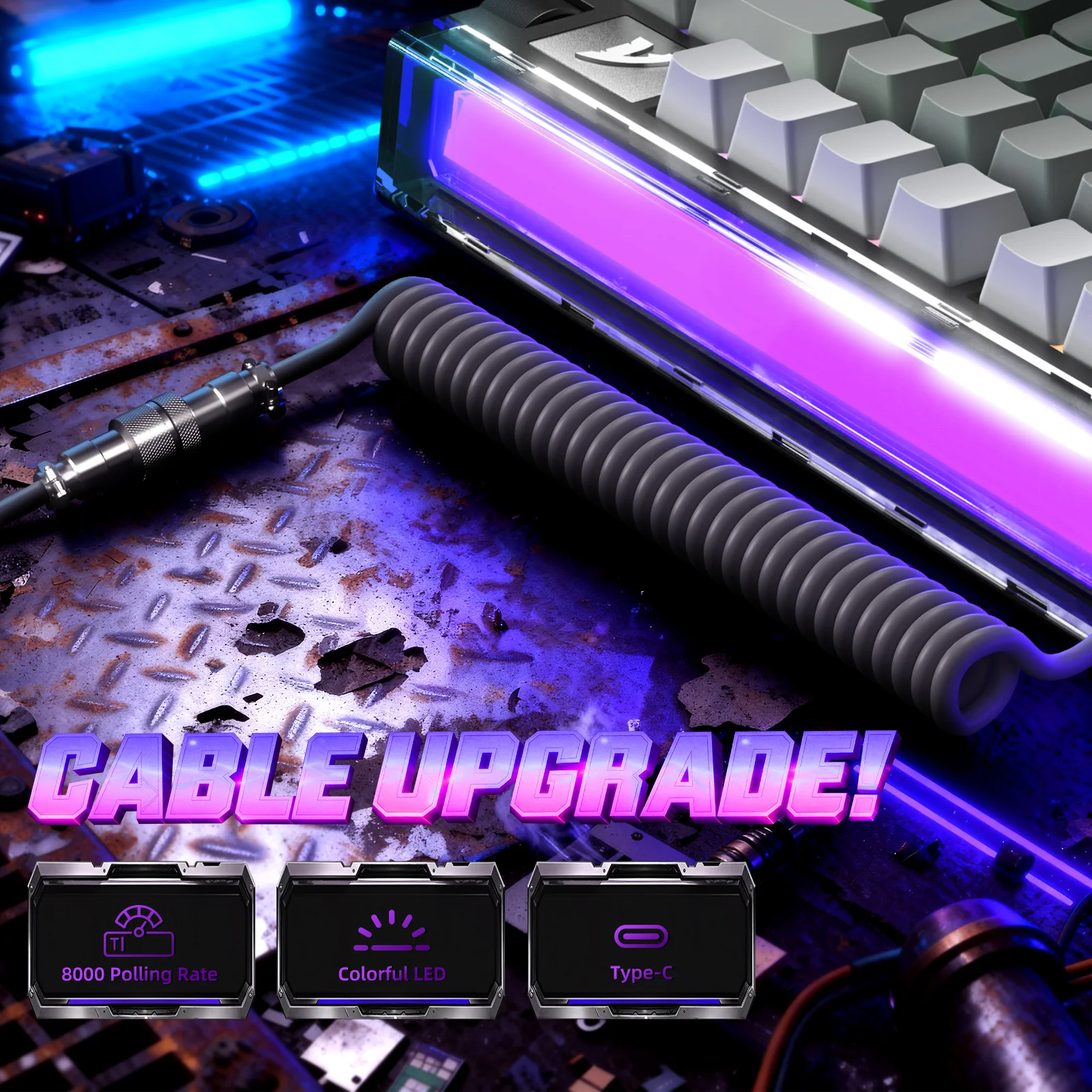ATTACK SHARK R85 HE Rapid Trigger Keyboard with C01ULTRA LED Cable - Image 17