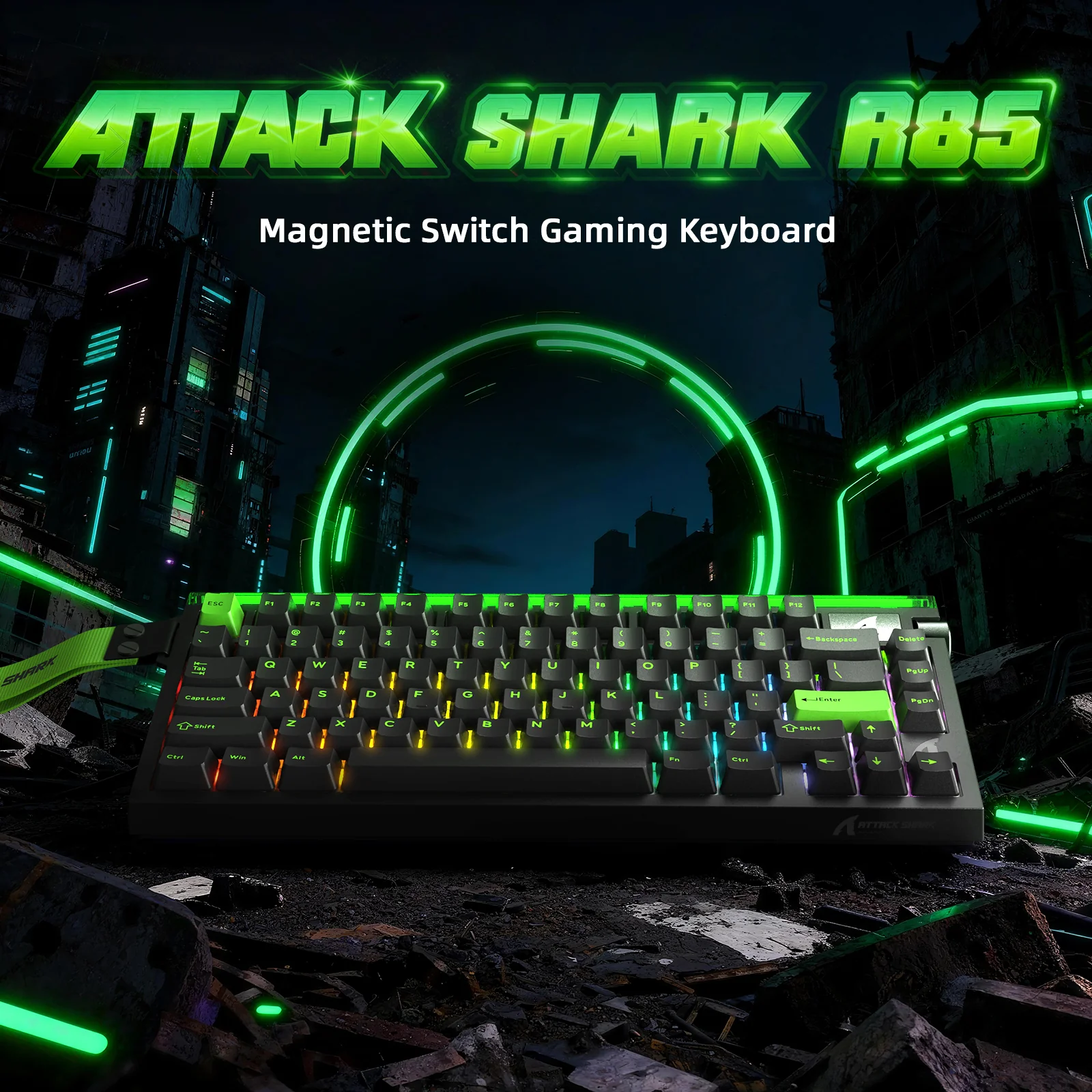 ATTACK SHARK R85 HE Rapid Trigger Keyboard with C01ULTRA LED Cable - Image 2