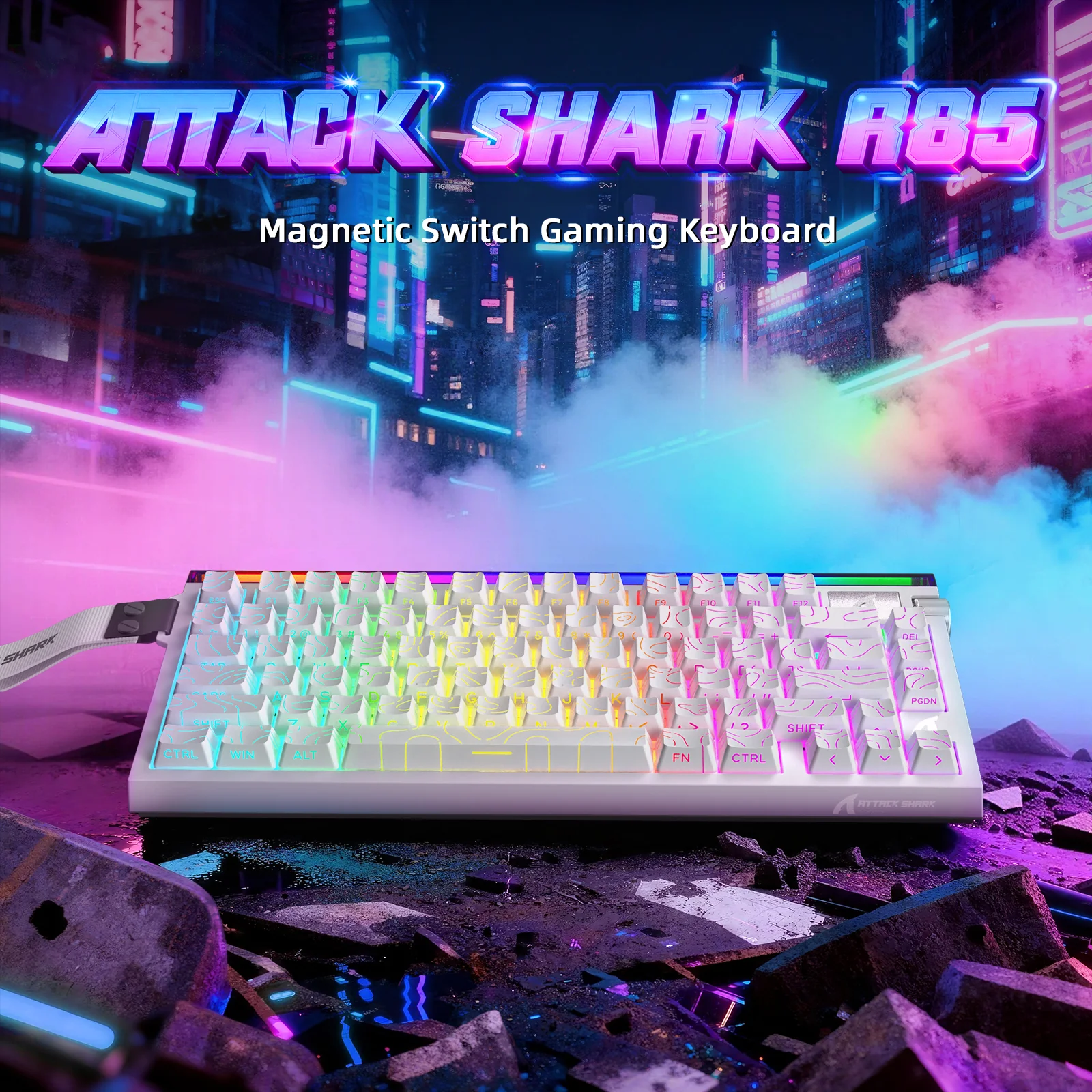ATTACK SHARK R85 HE Rapid Trigger Keyboard with C01ULTRA LED Cable - Image 20