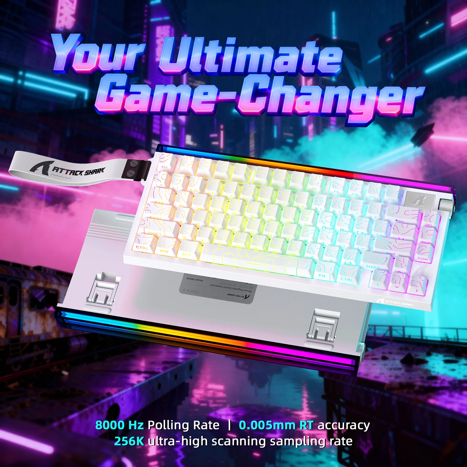 ATTACK SHARK R85 HE Rapid Trigger Keyboard with C01ULTRA LED Cable - Image 21
