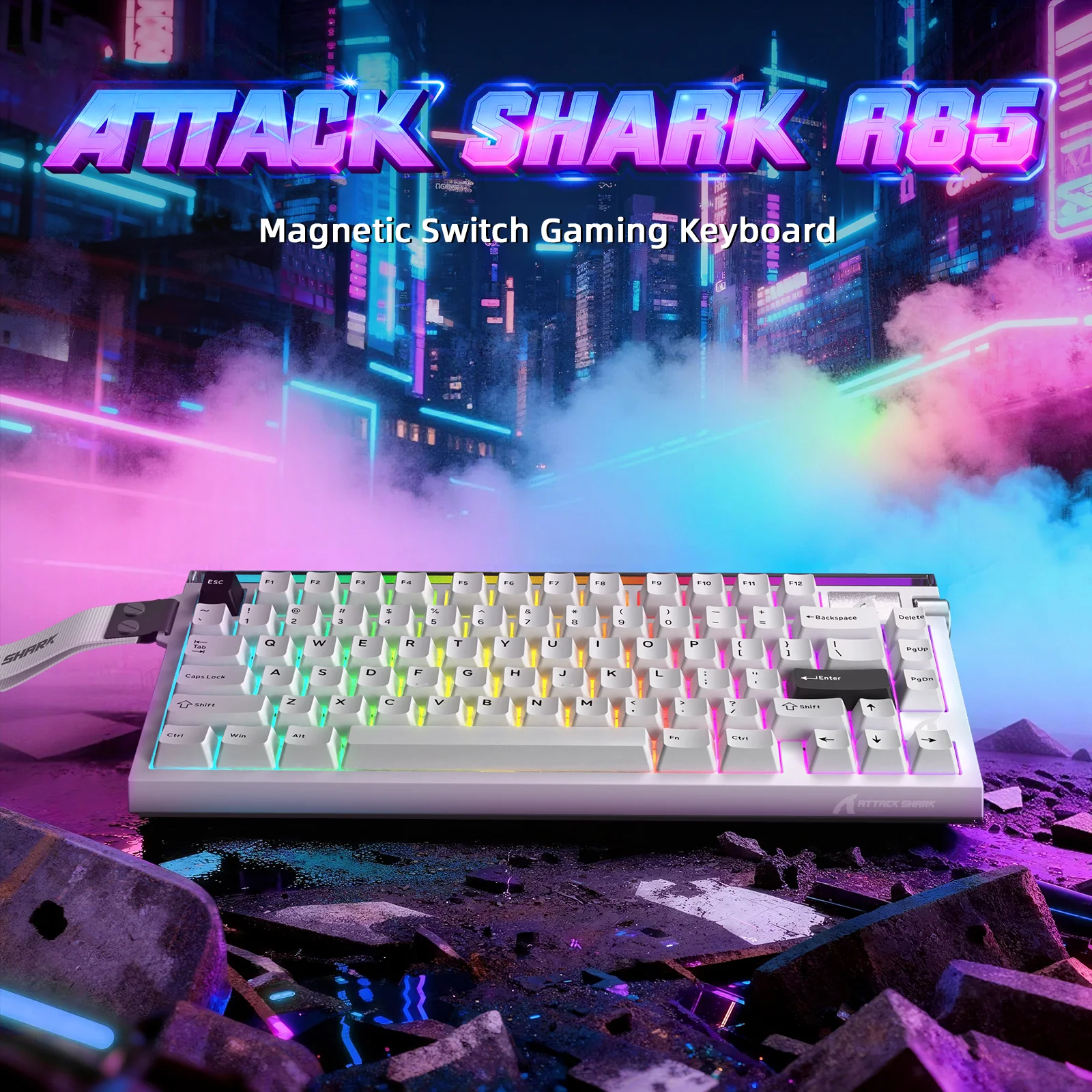 ATTACK SHARK R85 HE Rapid Trigger Keyboard with C01ULTRA LED Cable - Image 29