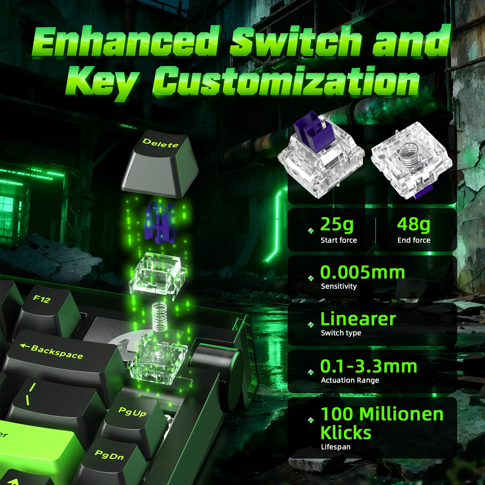 ATTACK SHARK R85 HE Rapid Trigger Keyboard with C01ULTRA LED Cable - Image 4