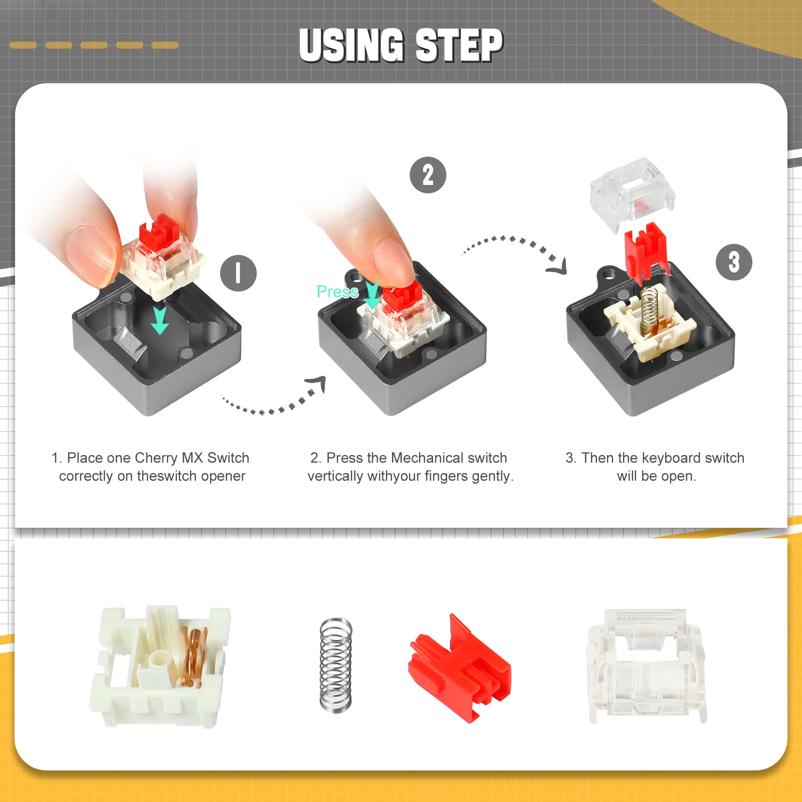 ATTACK SHARK Switch Opener Kit with Switch Puller - Image 40