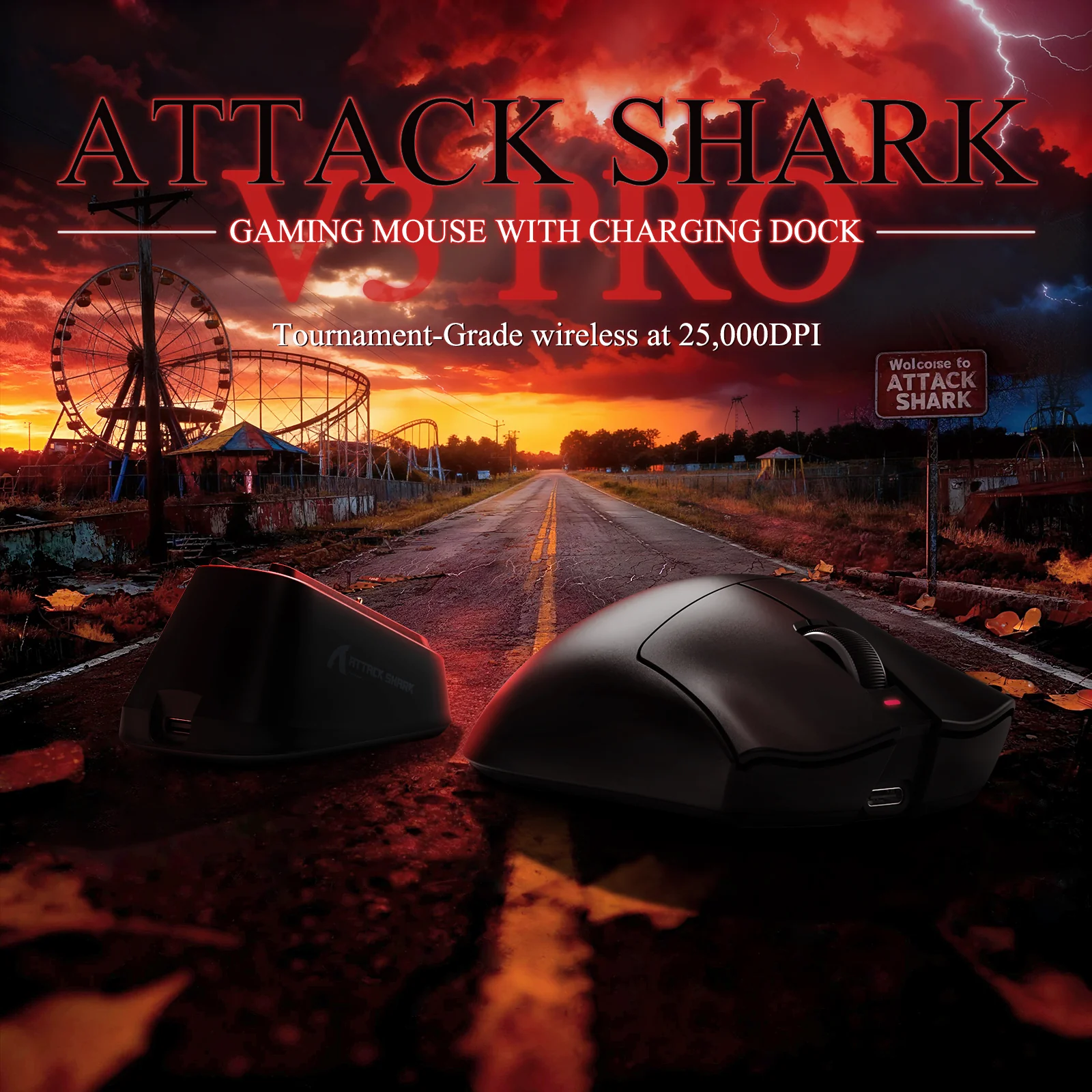 ATTACK SHARK V3PRO Ultra-Light Tri-Mode Gaming Mouse with Charging Dock - Image 21