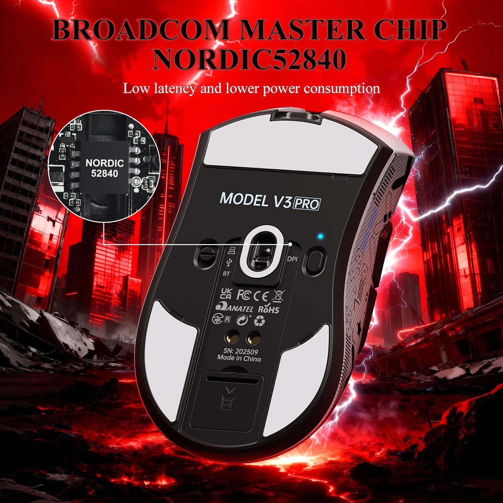 ATTACK SHARK V3PRO Ultra-Light Tri-Mode Gaming Mouse with Charging Dock - Image 33