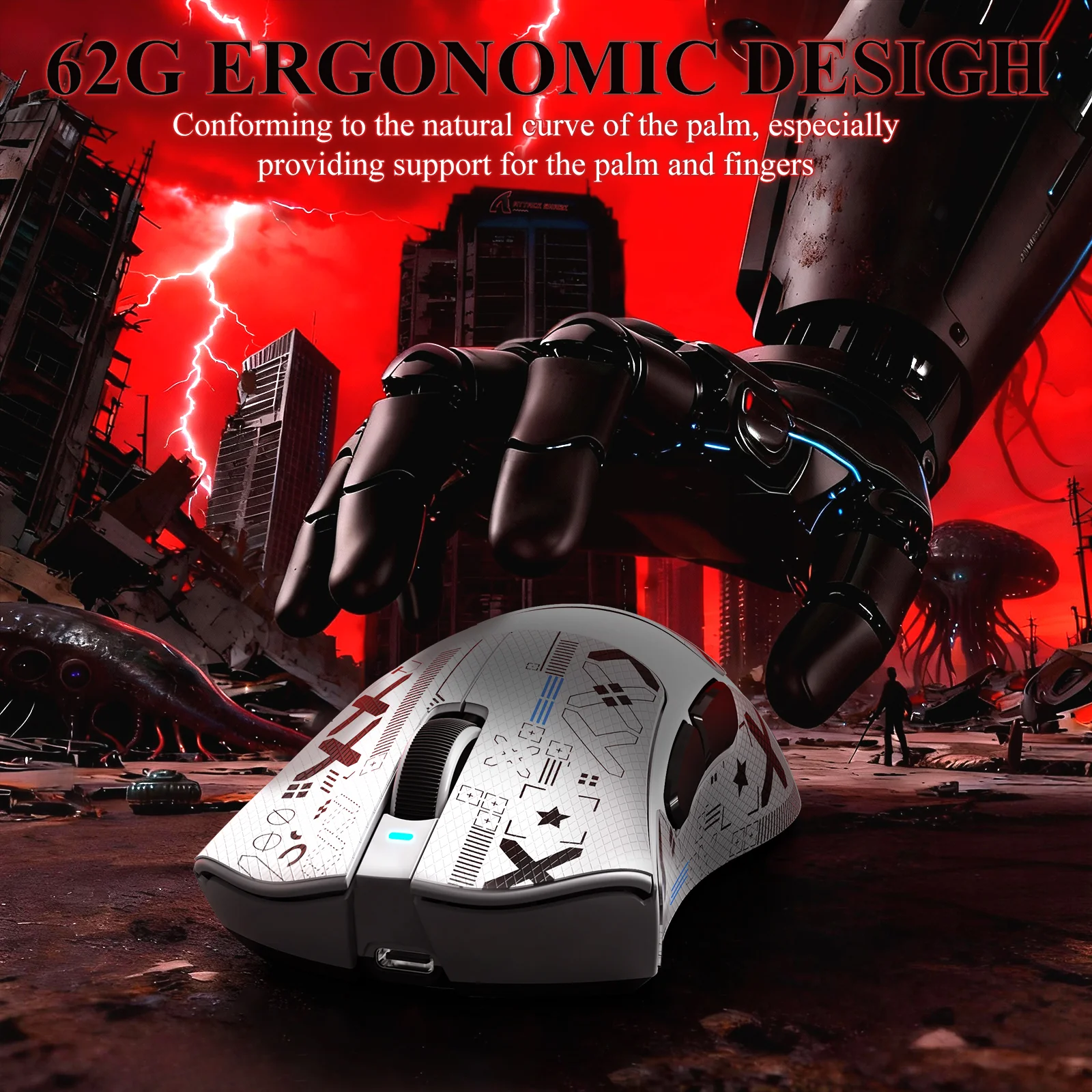 ATTACK SHARK V3PRO Ultra-Light Tri-Mode Gaming Mouse with Charging Dock - Image 35