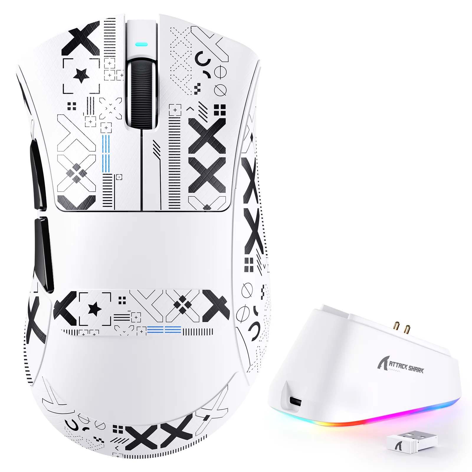 ATTACK SHARK V3PRO Ultra-Light Tri-Mode Gaming Mouse with Charging Dock - Image 4